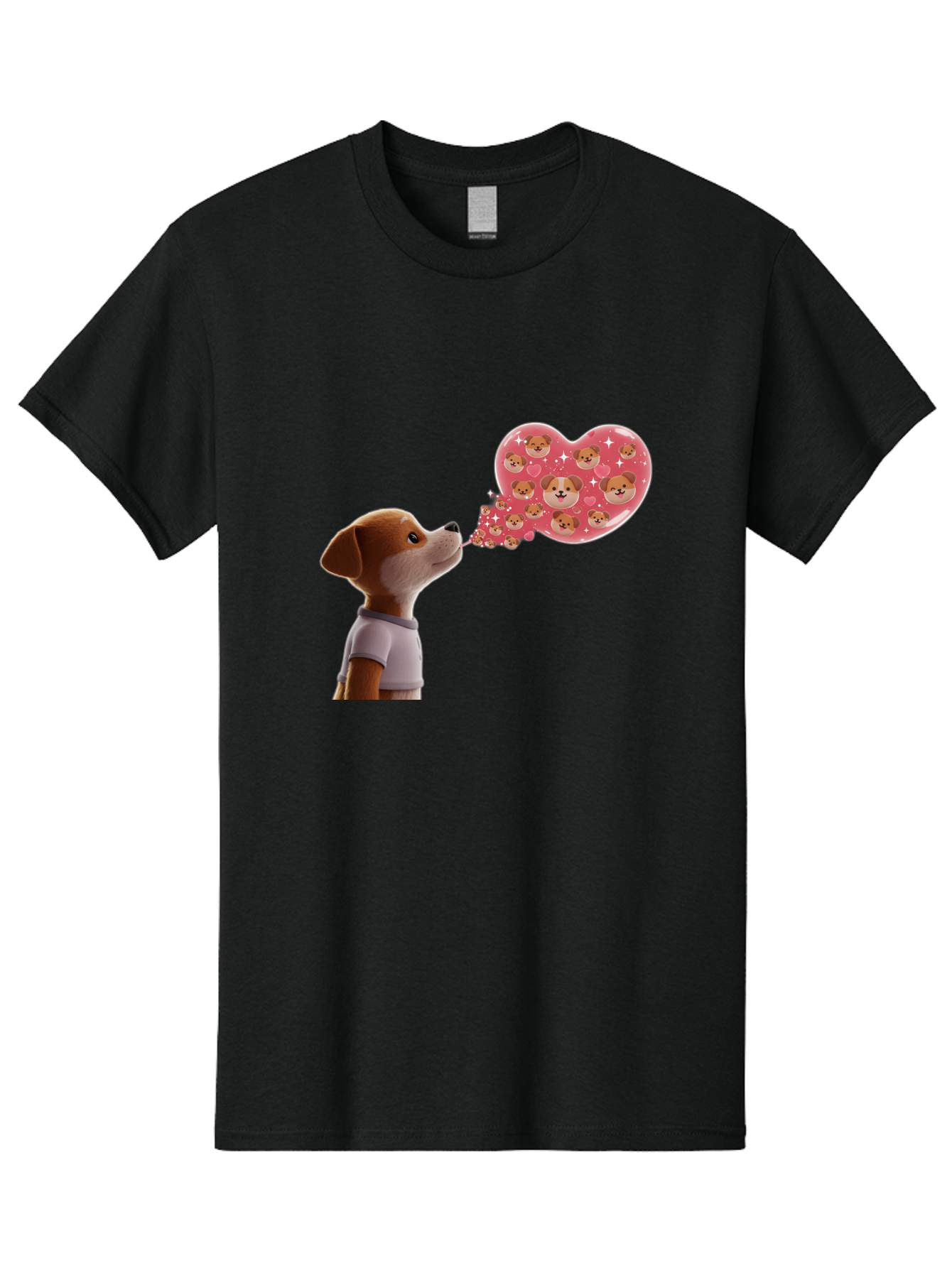 Dog-Blowing-Heart-Kisses Men'S Graphic Tee, 100% Cotton, Comfortable Casual Summer Wear, Machine Washable, Vintage Camera, Old Camera, Antique Camera, Black Camera, Classic Photography, Photography Equipment, Nostalgic Device, Film Camera, Bah940