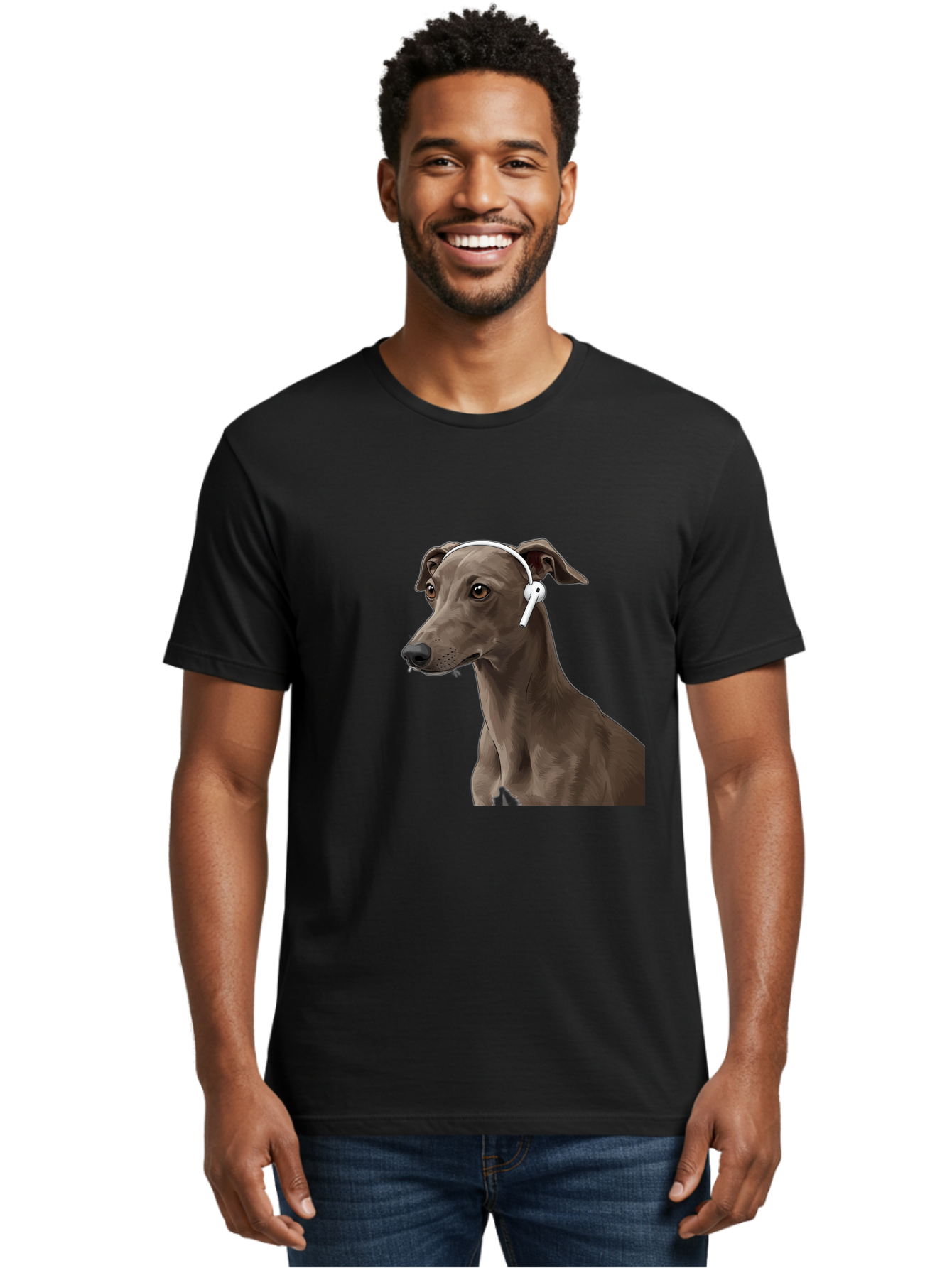 Dog-Wearing-Headphones Men'S Graphic Tee, 100% Cotton, Comfortable Casual Summer Wear, Machine Washable, Vintage Camera, Old Camera, Antique Camera, Black Camera, Classic Photography, Photography Equipment, Nostalgic Device, Film Camera, Bah945