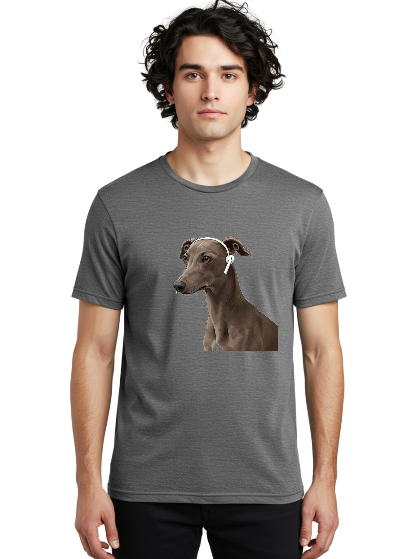 Dog-Wearing-Headphones Men'S Graphic Tee, 100% Cotton, Comfortable Casual Summer Wear, Machine Washable, Vintage Camera, Old Camera, Antique Camera, Black Camera, Classic Photography, Photography Equipment, Nostalgic Device, Film Camera, Bah945