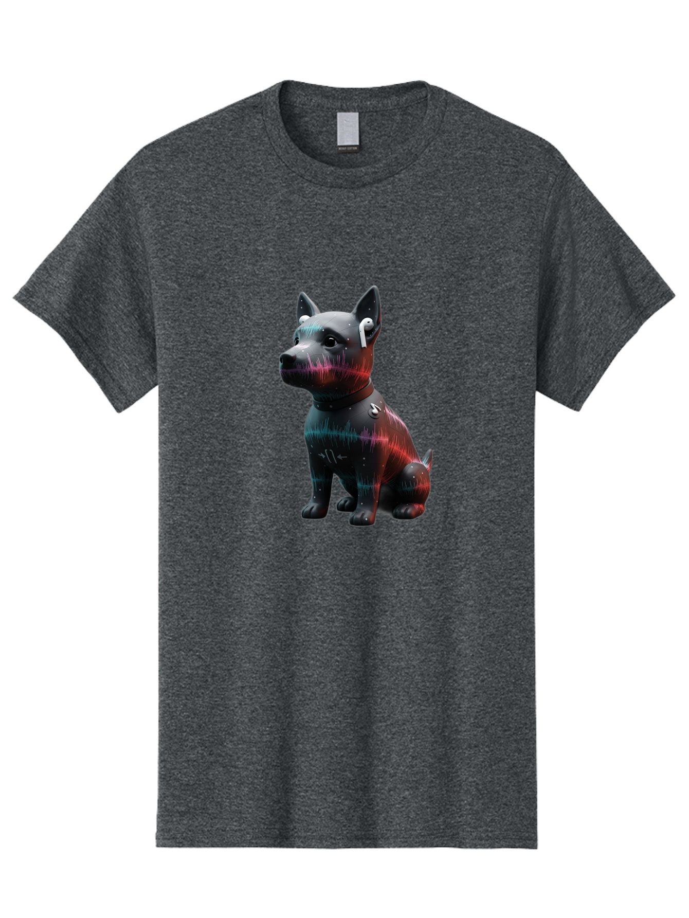 Dog-Wearing-Wireless-Earphones Men'S Graphic Tee, 100% Cotton, Comfortable Casual Summer Wear, Machine Washable, Vintage Camera, Old Camera, Antique Camera, Black Camera, Classic Photography, Photography Equipment, Nostalgic Device, Bah946