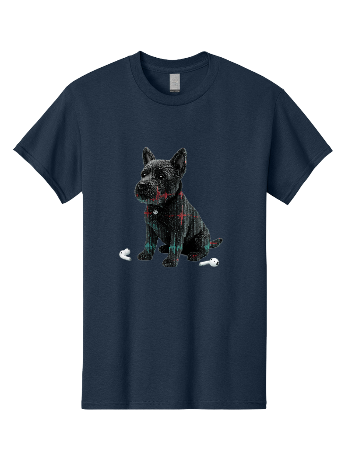 Dog-With-Earbuds Men'S Graphic Tee, 100% Cotton, Comfortable Casual Summer Wear, Machine Washable, Vintage Camera, Old Camera, Antique Camera, Black Camera, Classic Photography, Photography Equipment, Nostalgic Device, Film Camera, Camera Art Bah947