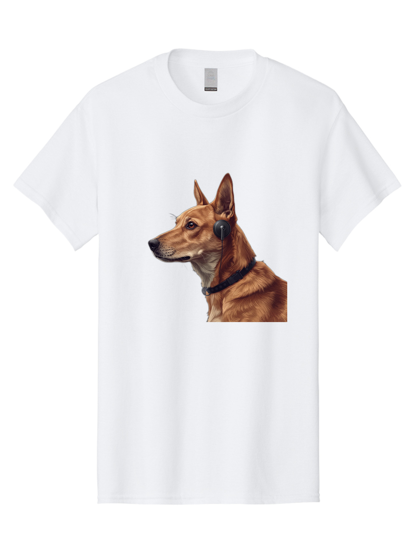 Dog-With-Headphones-2 Men'S Graphic Tee, 100% Cotton, Comfortable Casual Summer Wear, Machine Washable, Vintage Camera, Old Camera, Antique Camera, Black Camera, Classic Photography, Photography Equipment, Nostalgic Device, Film Camera, Bah949