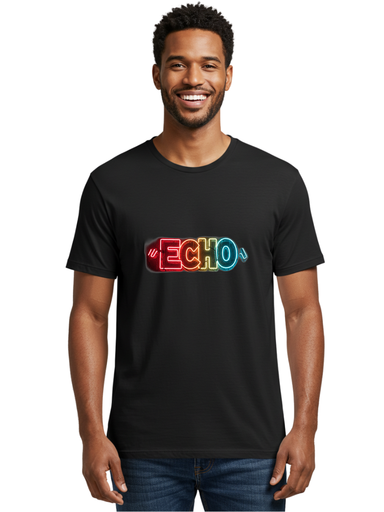 Echo Men'S Graphic Tee, 100% Cotton, Comfortable Casual Summer Wear, Machine Washable, Vintage Camera, Old Camera, Antique Camera, Black Camera, Classic Photography, Photography Equipment, Nostalgic Device, Film Camera, Camera Art Bah956