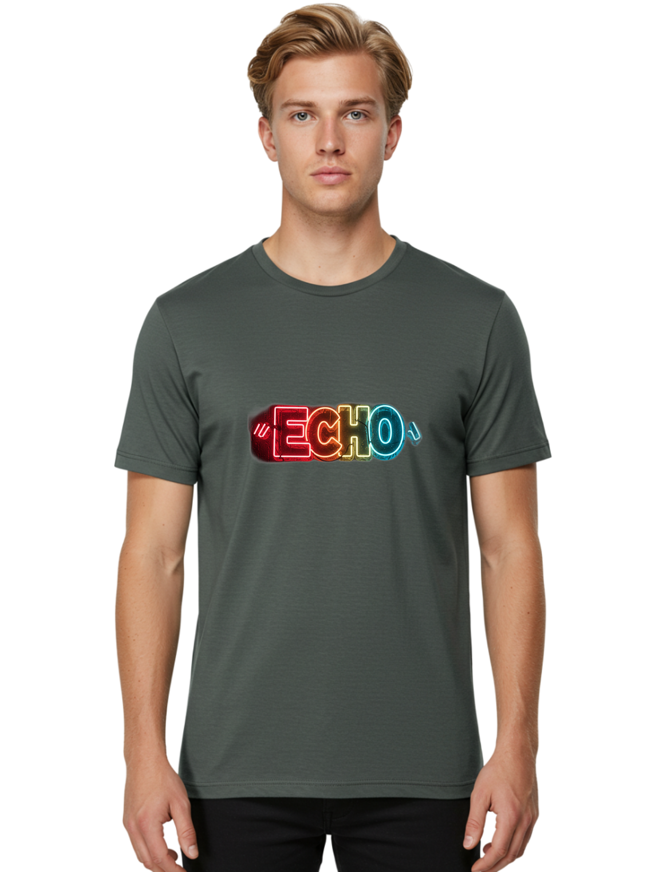 Echo Men'S Graphic Tee, 100% Cotton, Comfortable Casual Summer Wear, Machine Washable, Vintage Camera, Old Camera, Antique Camera, Black Camera, Classic Photography, Photography Equipment, Nostalgic Device, Film Camera, Camera Art Bah956