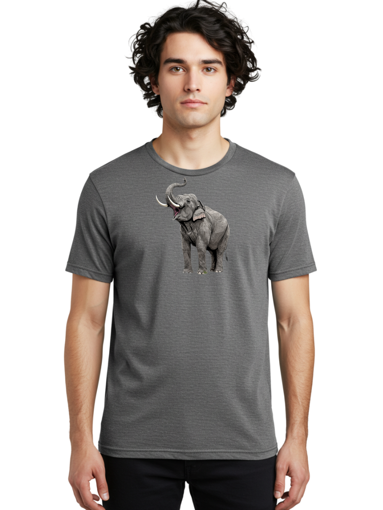 Elephant-1 Men'S Graphic Tee, 100% Cotton, Comfortable Casual Summer Wear, Machine Washable, Vintage Camera, Old Camera, Antique Camera, Black Camera, Classic Photography, Photography Equipment, Nostalgic Device, Film Camera, Camera Art Bah966