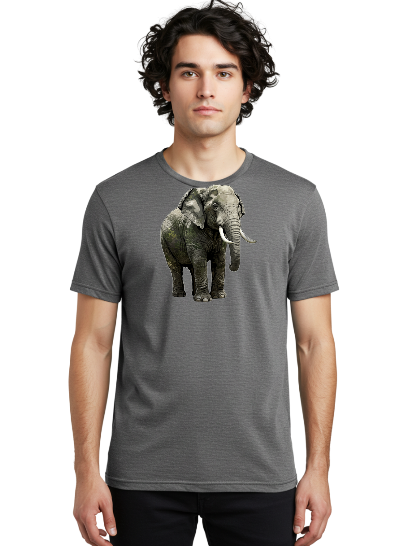 Elephant Men'S Graphic Tee, 100% Cotton, Comfortable Casual Summer Wear, Machine Washable, Vintage Camera, Old Camera, Antique Camera, Black Camera, Classic Photography, Photography Equipment, Nostalgic Device, Film Camera, Camera Art Bah976