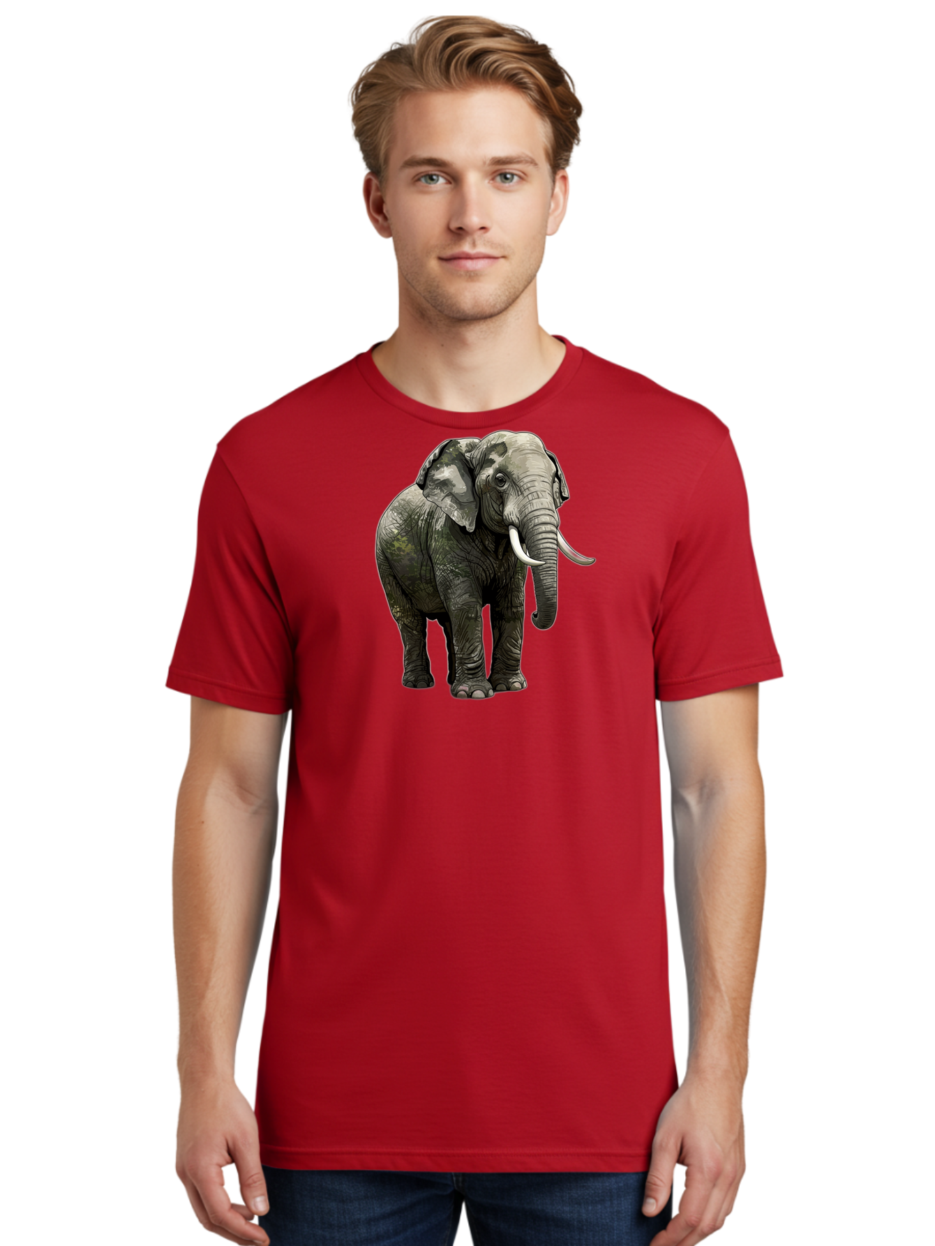 Elephant Men'S Graphic Tee, 100% Cotton, Comfortable Casual Summer Wear, Machine Washable, Vintage Camera, Old Camera, Antique Camera, Black Camera, Classic Photography, Photography Equipment, Nostalgic Device, Film Camera, Camera Art Bah976