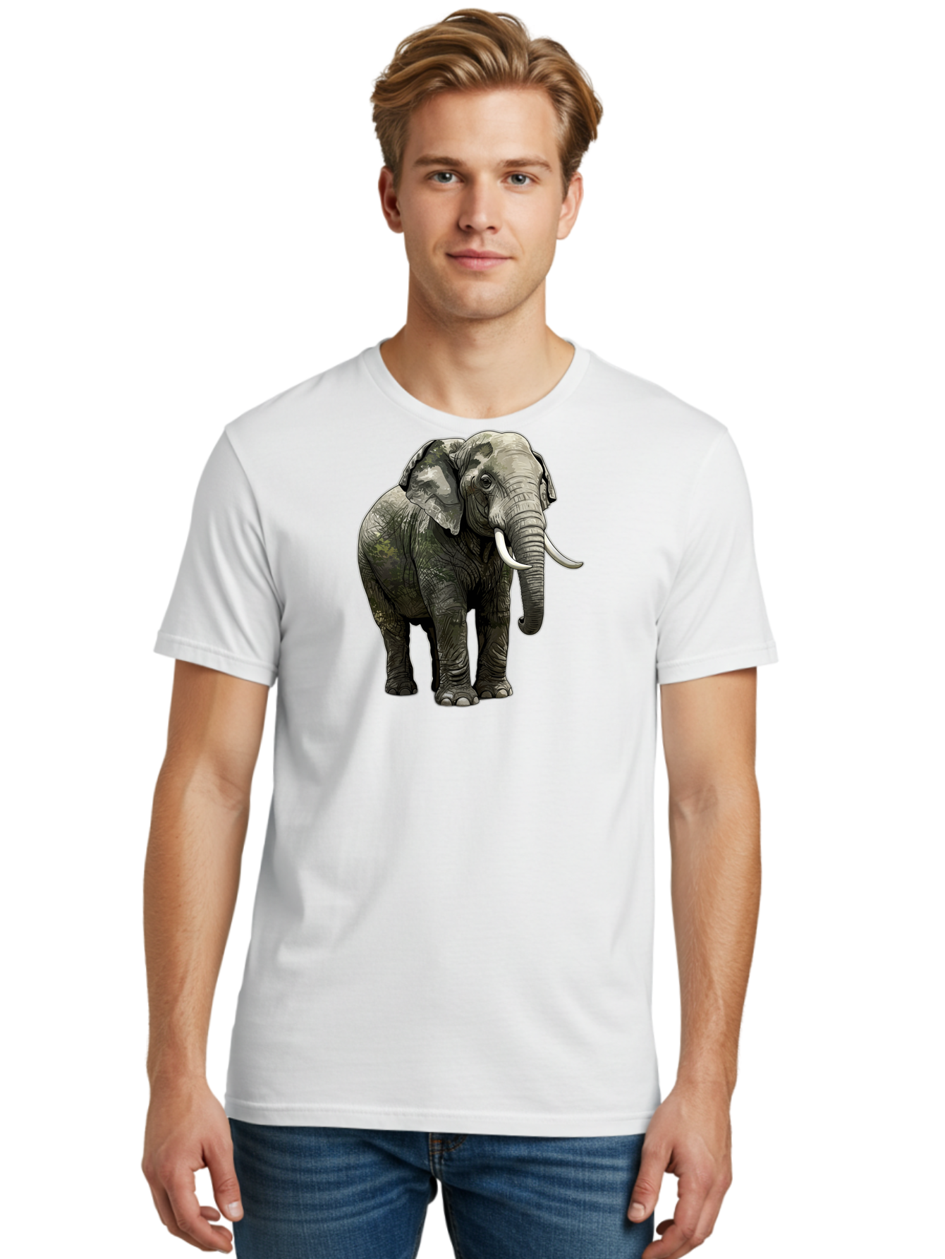 Elephant Men'S Graphic Tee, 100% Cotton, Comfortable Casual Summer Wear, Machine Washable, Vintage Camera, Old Camera, Antique Camera, Black Camera, Classic Photography, Photography Equipment, Nostalgic Device, Film Camera, Camera Art Bah976