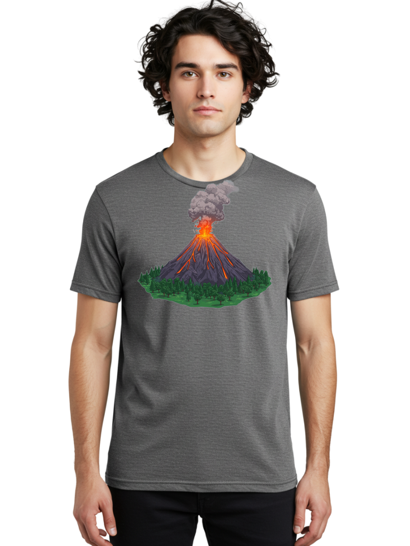 Erupting-Volcano-12 Men'S Graphic Tee, 100% Cotton, Comfortable Casual Summer Wear, Machine Washable, Vintage Camera, Old Camera, Antique Camera, Black Camera, Classic Photography, Photography Equipment, Nostalgic Device, Film Camera, Bah980