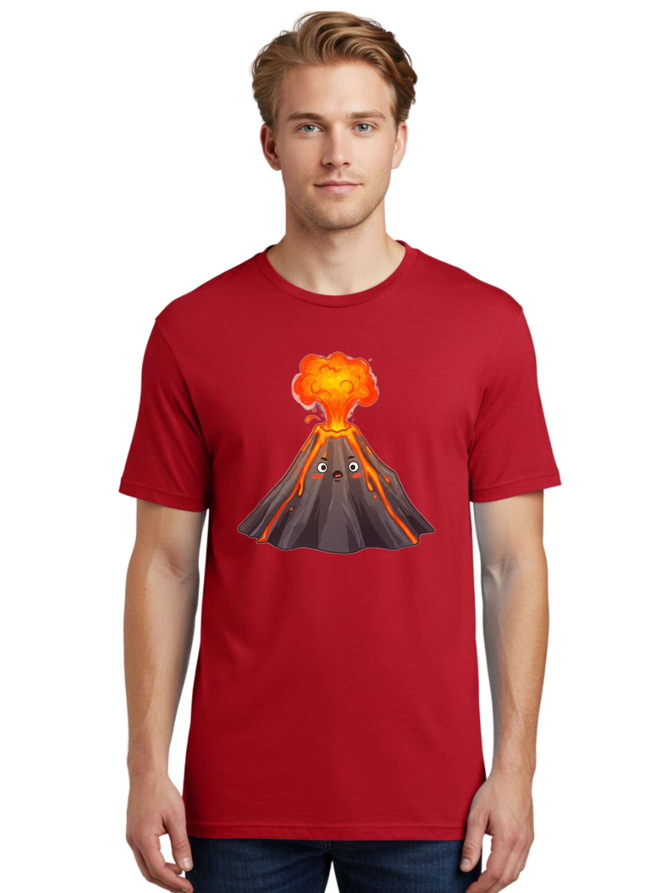 Erupting-Volcano-5 Men'S Graphic Tee, 100% Cotton, Comfortable Casual Summer Wear, Machine Washable, Vintage Camera, Old Camera, Antique Camera, Black Camera, Classic Photography, Photography Equipment, Nostalgic Device, Film Camera, Bah988