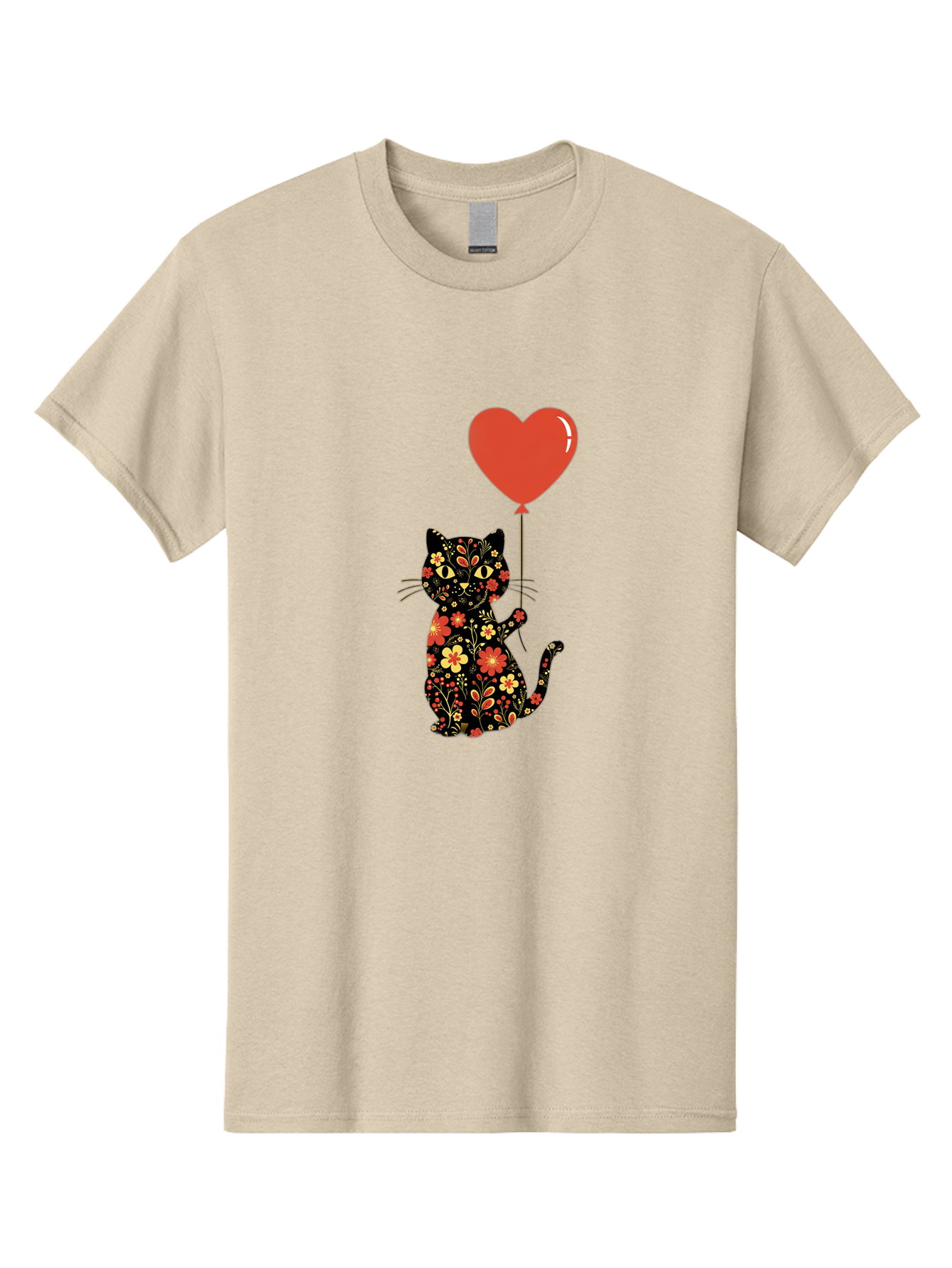 Floral-Cat-Heart-Balloon-1 Men'S Graphic Tee, 100% Cotton, Comfortable Casual Summer Wear, Machine Washable, Vintage Camera, Old Camera, Antique Camera, Black Camera, Classic Photography, Photography Equipment, Nostalgic Device, Film Camera, Bah996