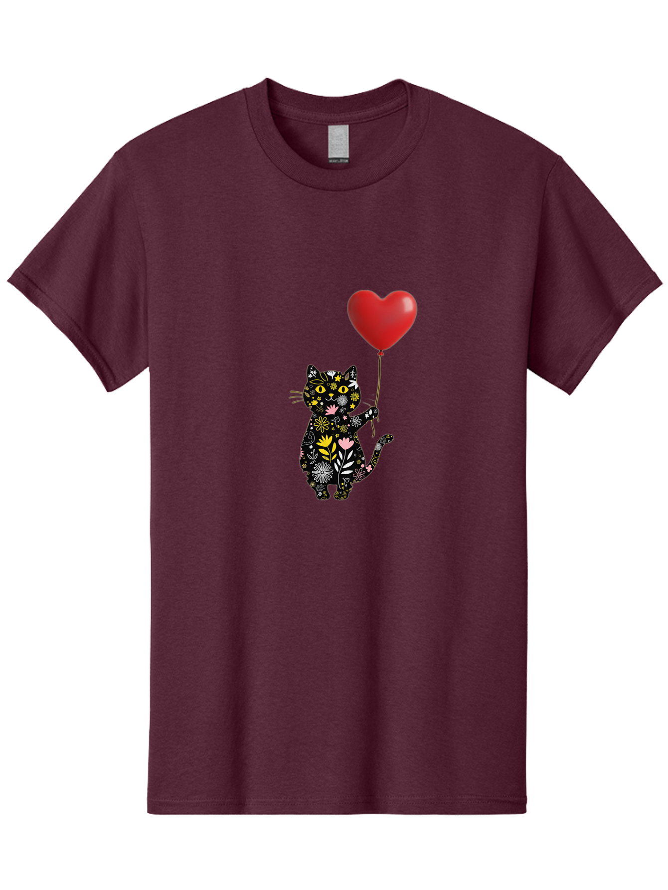Floral-Cat-With-Heart-Balloon Men'S Graphic Tee, 100% Cotton, Comfortable Casual Summer Wear, Machine Washable, Vintage Camera, Old Camera, Antique Camera, Black Camera, Classic Photography, Photography Equipment, Nostalgic Device, Bah998