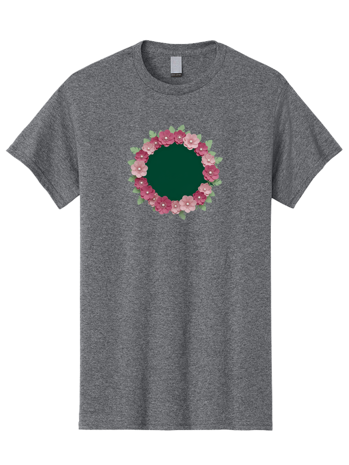 Floral-Wreath-2 Men'S Graphic Tee, 100% Cotton, Comfortable Casual Summer Wear, Machine Washable, Vintage Camera, Old Camera, Antique Camera, Black Camera, Classic Photography, Photography Equipment, Nostalgic Device, Film Camera, Camera Art Bai003