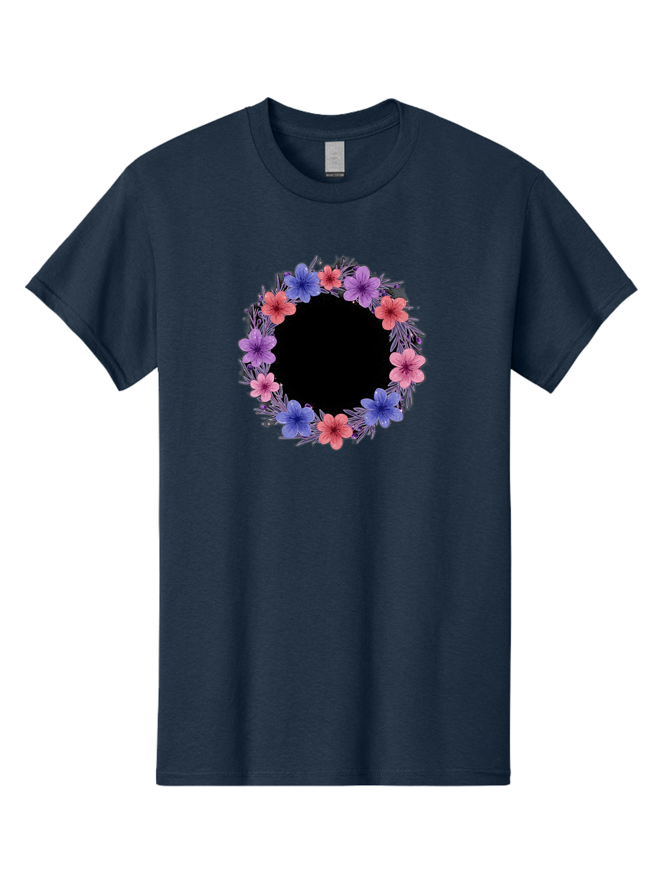 Floral-Wreath-3 Men'S Graphic Tee, 100% Cotton, Comfortable Casual Summer Wear, Machine Washable, Vintage Camera, Old Camera, Antique Camera, Black Camera, Classic Photography, Photography Equipment, Nostalgic Device, Film Camera, Camera Art Bai004