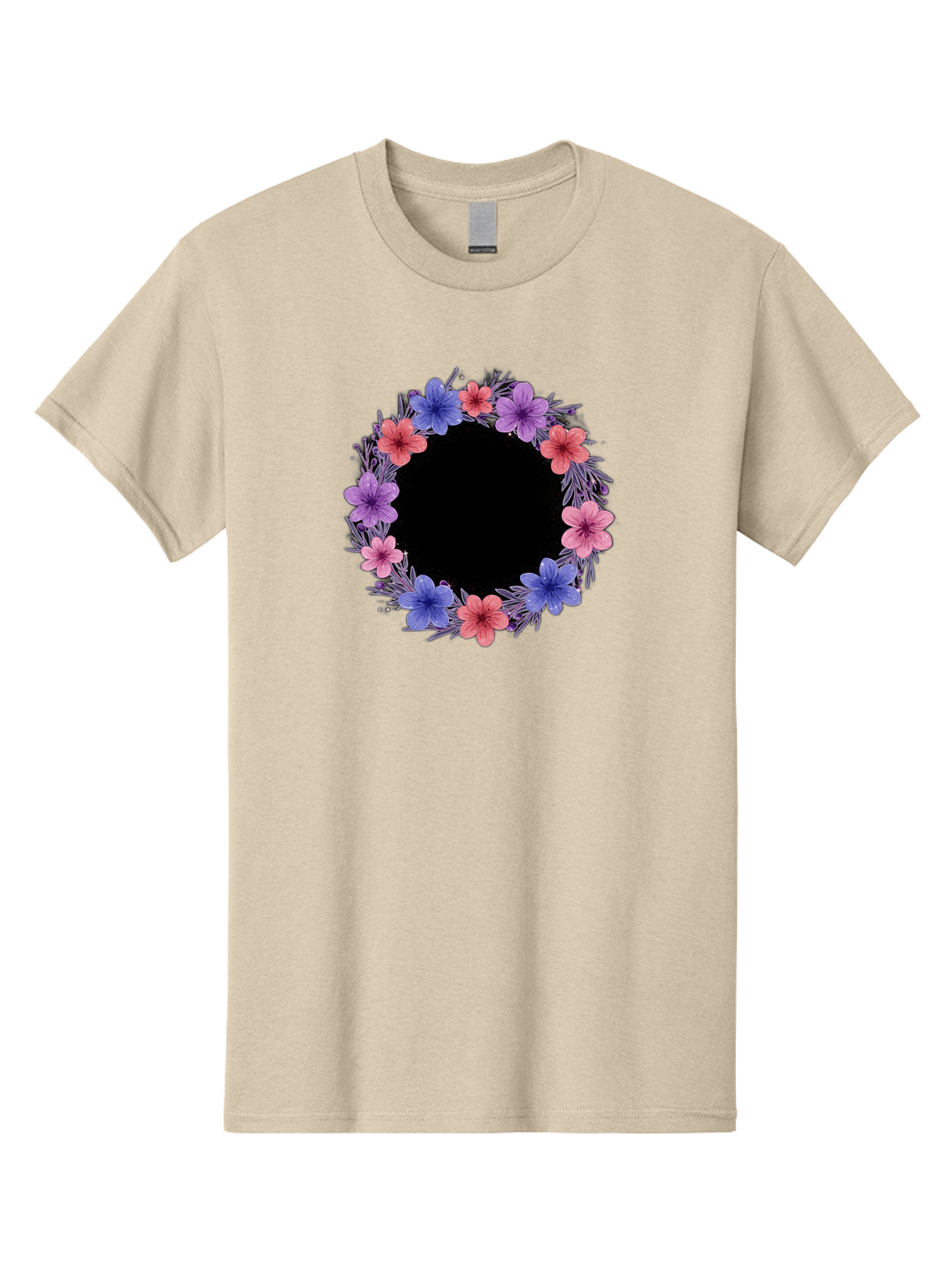 Floral-Wreath-3 Men'S Graphic Tee, 100% Cotton, Comfortable Casual Summer Wear, Machine Washable, Vintage Camera, Old Camera, Antique Camera, Black Camera, Classic Photography, Photography Equipment, Nostalgic Device, Film Camera, Camera Art Bai004