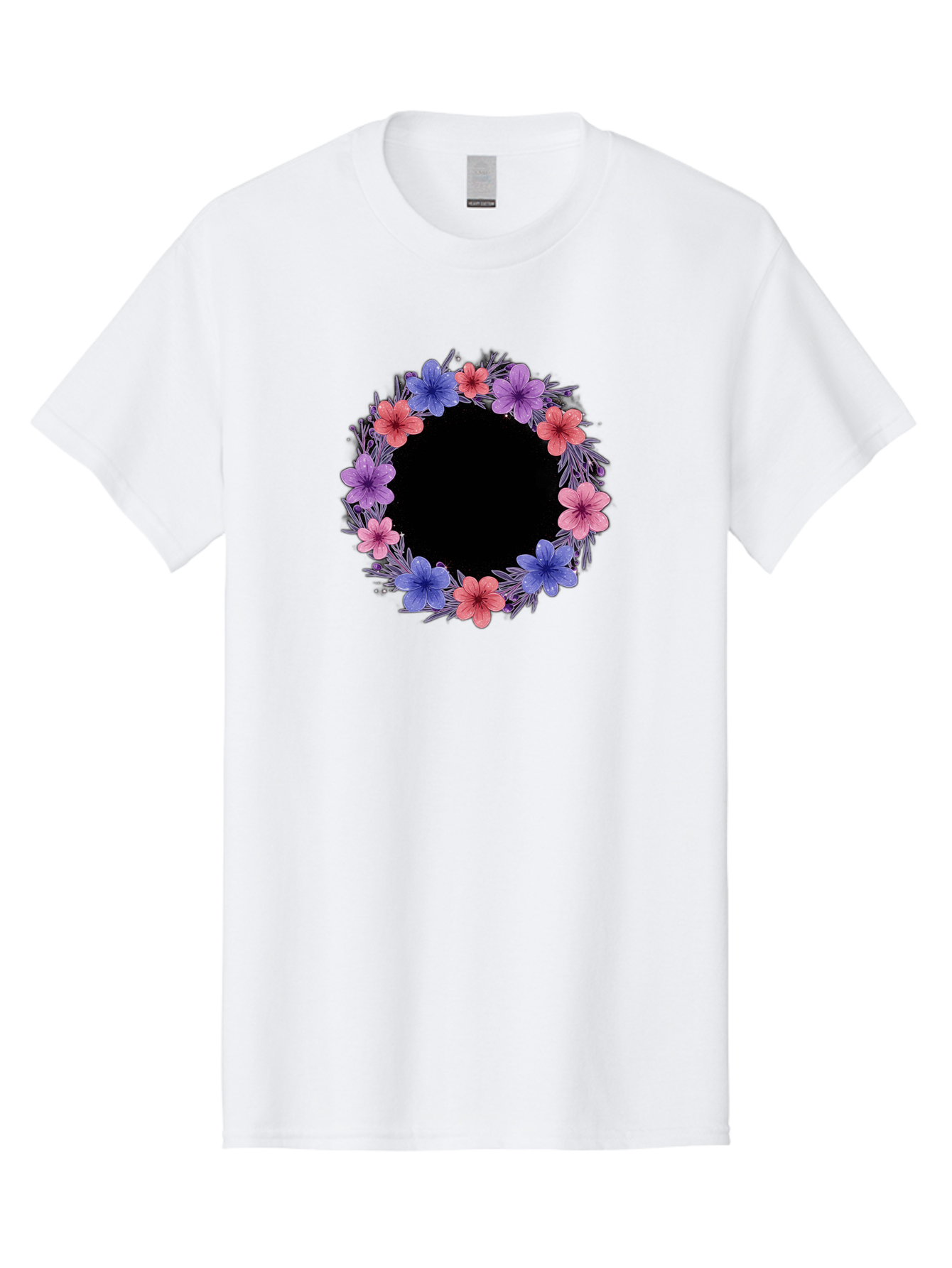Floral-Wreath-3 Men'S Graphic Tee, 100% Cotton, Comfortable Casual Summer Wear, Machine Washable, Vintage Camera, Old Camera, Antique Camera, Black Camera, Classic Photography, Photography Equipment, Nostalgic Device, Film Camera, Camera Art Bai004
