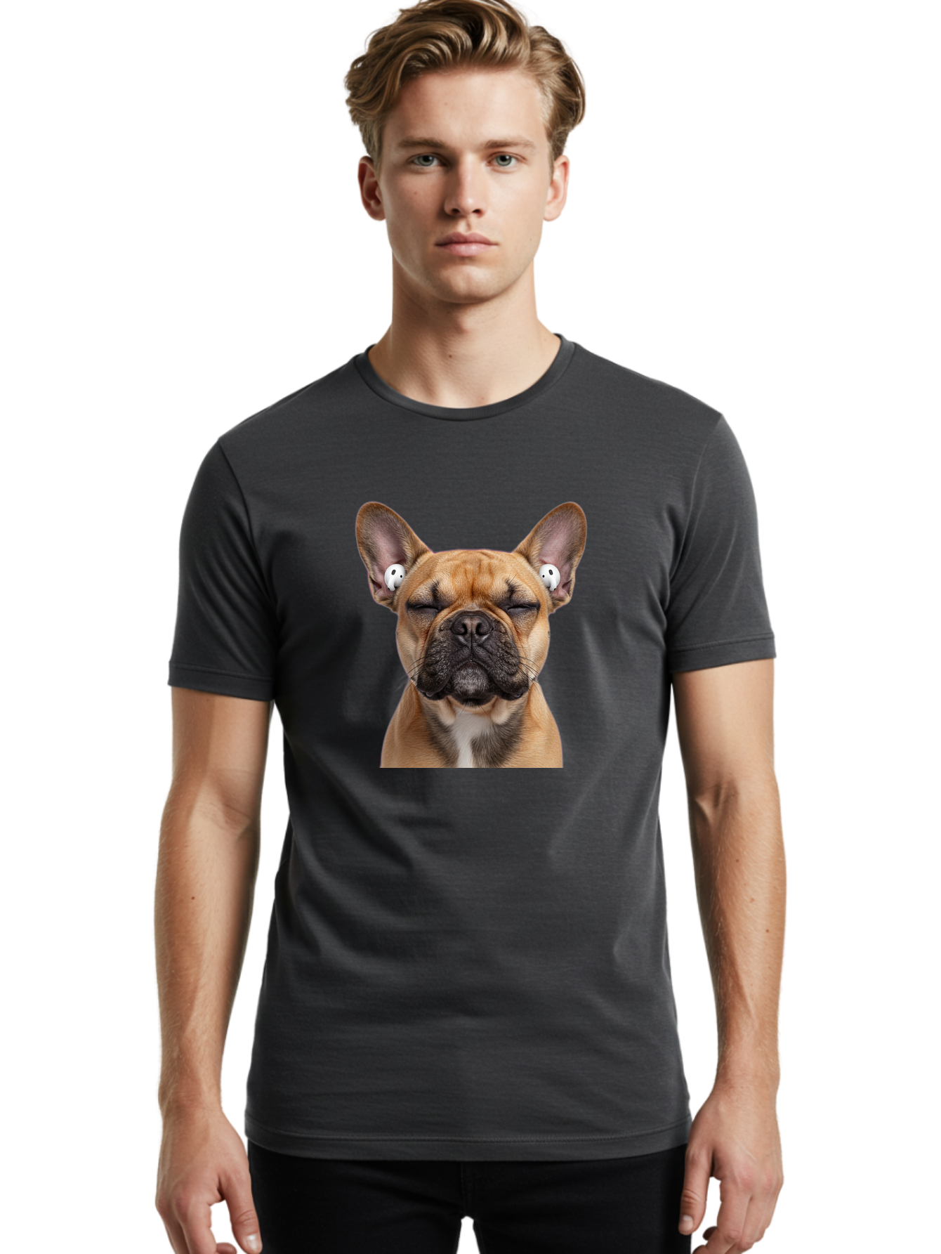 French-Bulldog Men'S Graphic Tee, 100% Cotton, Comfortable Casual Summer Wear, Machine Washable, Vintage Camera, Old Camera, Antique Camera, Black Camera, Classic Photography, Photography Equipment, Nostalgic Device, Film Camera, Camera Art Bai007