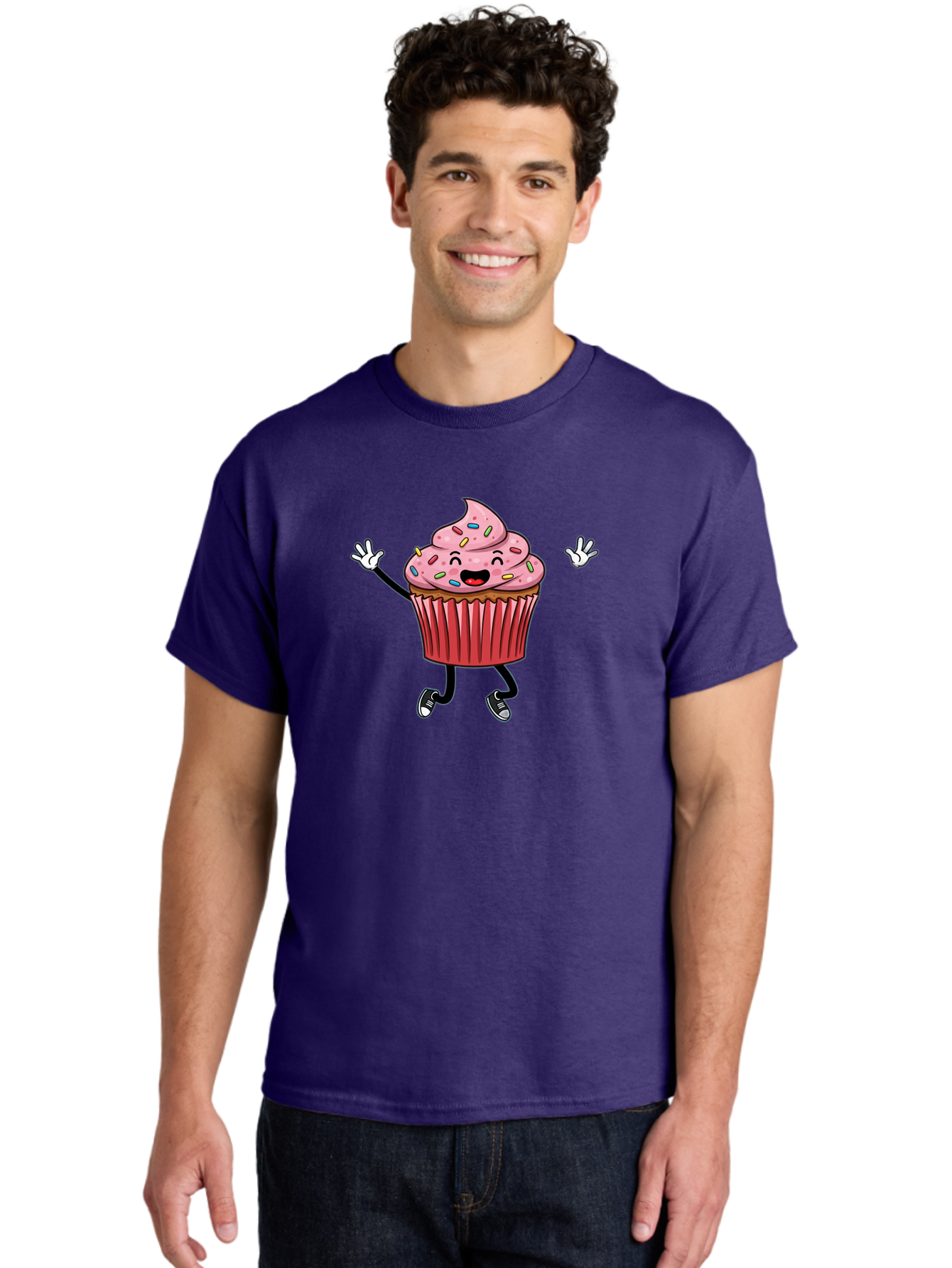 Frosted-Cupcake Men'S Graphic Tee, 100% Cotton, Comfortable Casual Summer Wear, Machine Washable, Vintage Camera, Old Camera, Antique Camera, Black Camera, Classic Photography, Photography Equipment, Nostalgic Device, Film Camera, Camera Art Bai011
