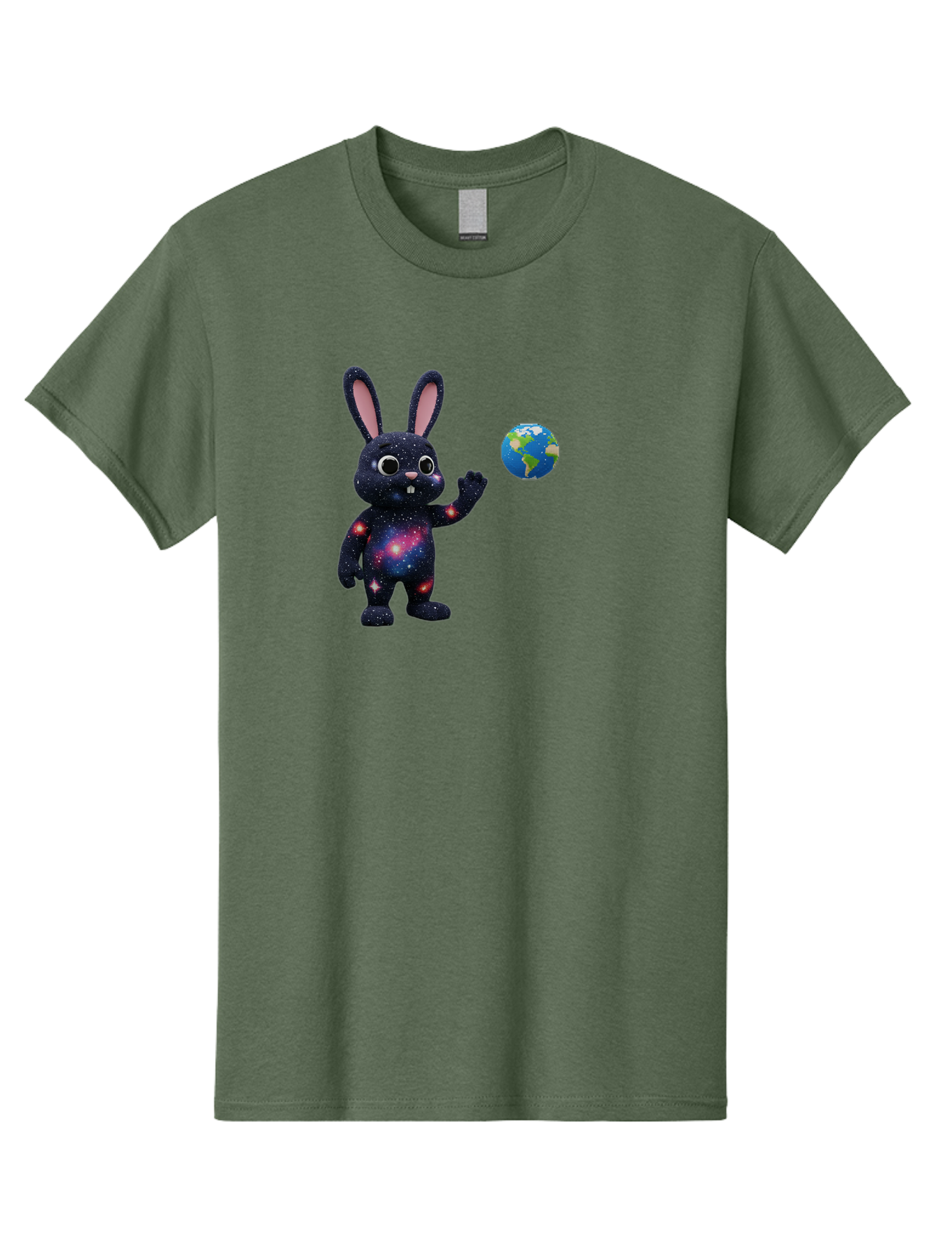 Galaxy-Bunny-2 Men'S Graphic Tee, 100% Cotton, Comfortable Casual Summer Wear, Machine Washable, Vintage Camera, Old Camera, Antique Camera, Black Camera, Classic Photography, Photography Equipment, Nostalgic Device, Film Camera, Camera Art Bai014
