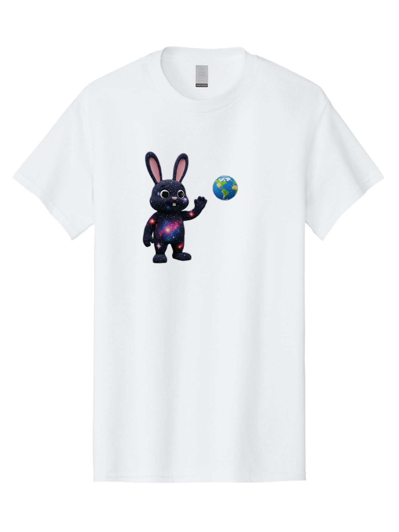 Galaxy-Bunny-2 Men'S Graphic Tee, 100% Cotton, Comfortable Casual Summer Wear, Machine Washable, Vintage Camera, Old Camera, Antique Camera, Black Camera, Classic Photography, Photography Equipment, Nostalgic Device, Film Camera, Camera Art Bai014