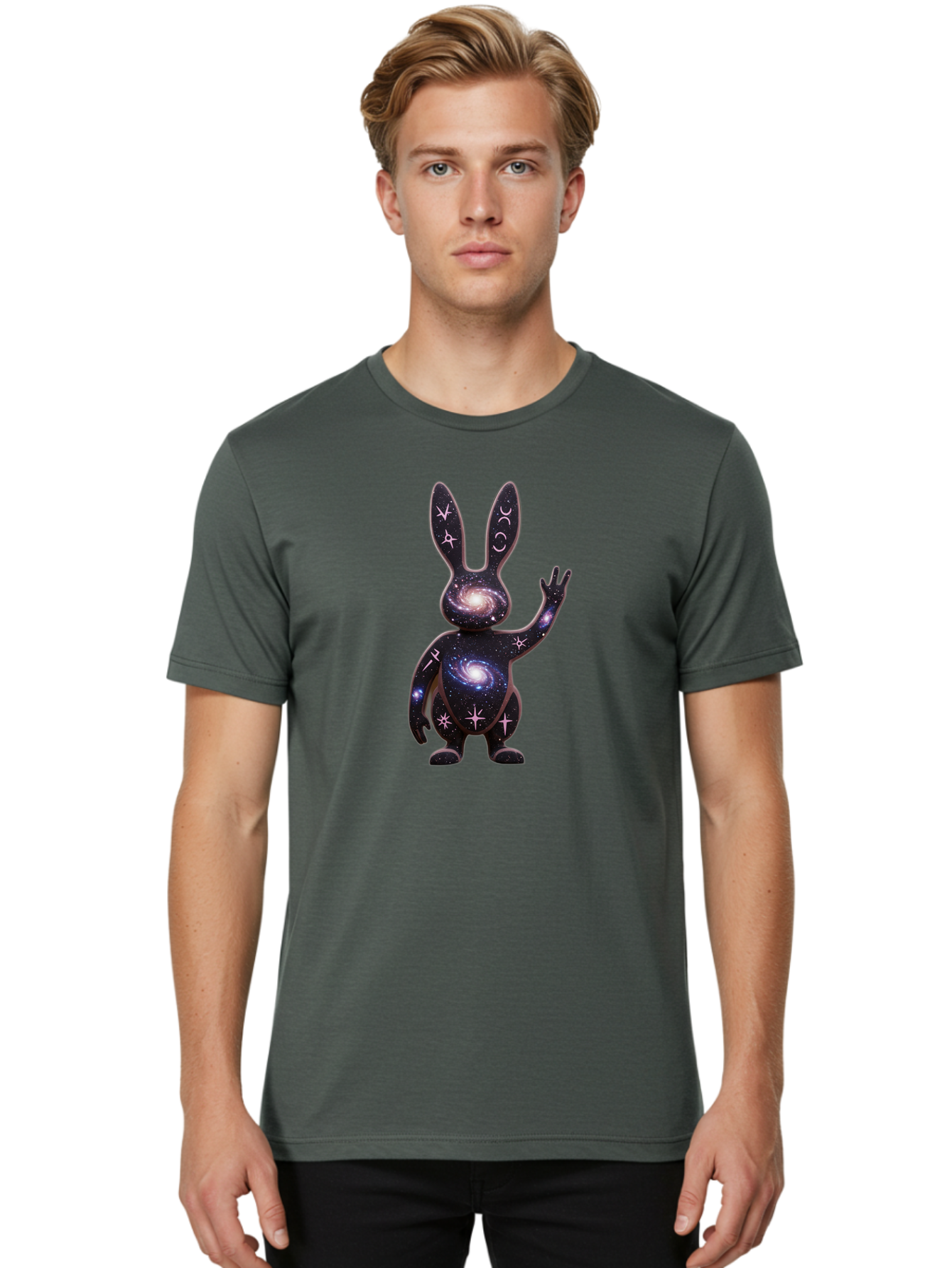 Galaxy-Bunny-4 Men'S Graphic Tee, 100% Cotton, Comfortable Casual Summer Wear, Machine Washable, Vintage Camera, Old Camera, Antique Camera, Black Camera, Classic Photography, Photography Equipment, Nostalgic Device, Film Camera, Camera Art Bai016