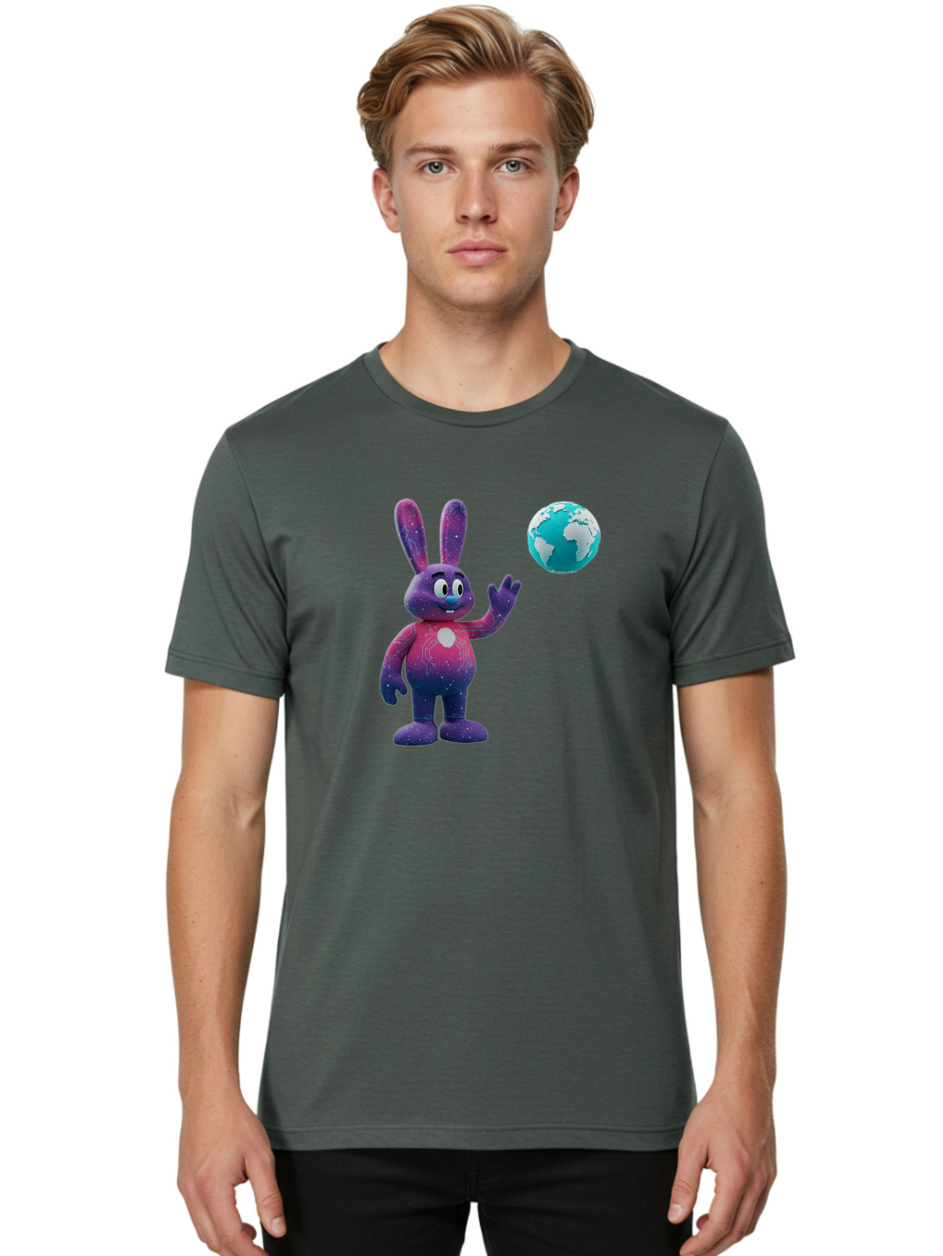 Galaxy-Bunny-5 Men'S Graphic Tee, 100% Cotton, Comfortable Casual Summer Wear, Machine Washable, Vintage Camera, Old Camera, Antique Camera, Black Camera, Classic Photography, Photography Equipment, Nostalgic Device, Film Camera, Camera Art Bai017