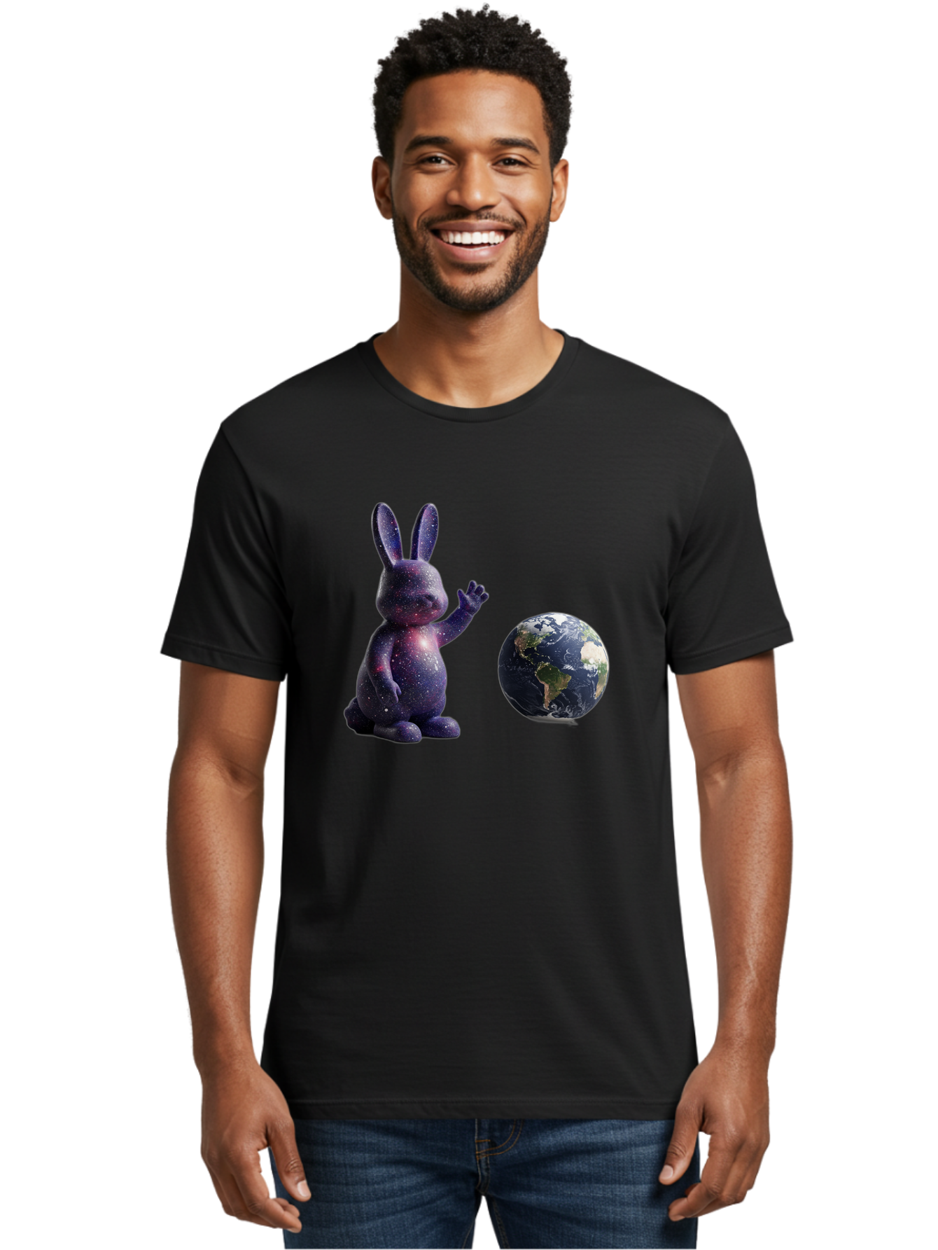 Galaxy-Bunny-6 Men'S Graphic Tee, 100% Cotton, Comfortable Casual Summer Wear, Machine Washable, Vintage Camera, Old Camera, Antique Camera, Black Camera, Classic Photography, Photography Equipment, Nostalgic Device, Film Camera, Camera Art Bai018