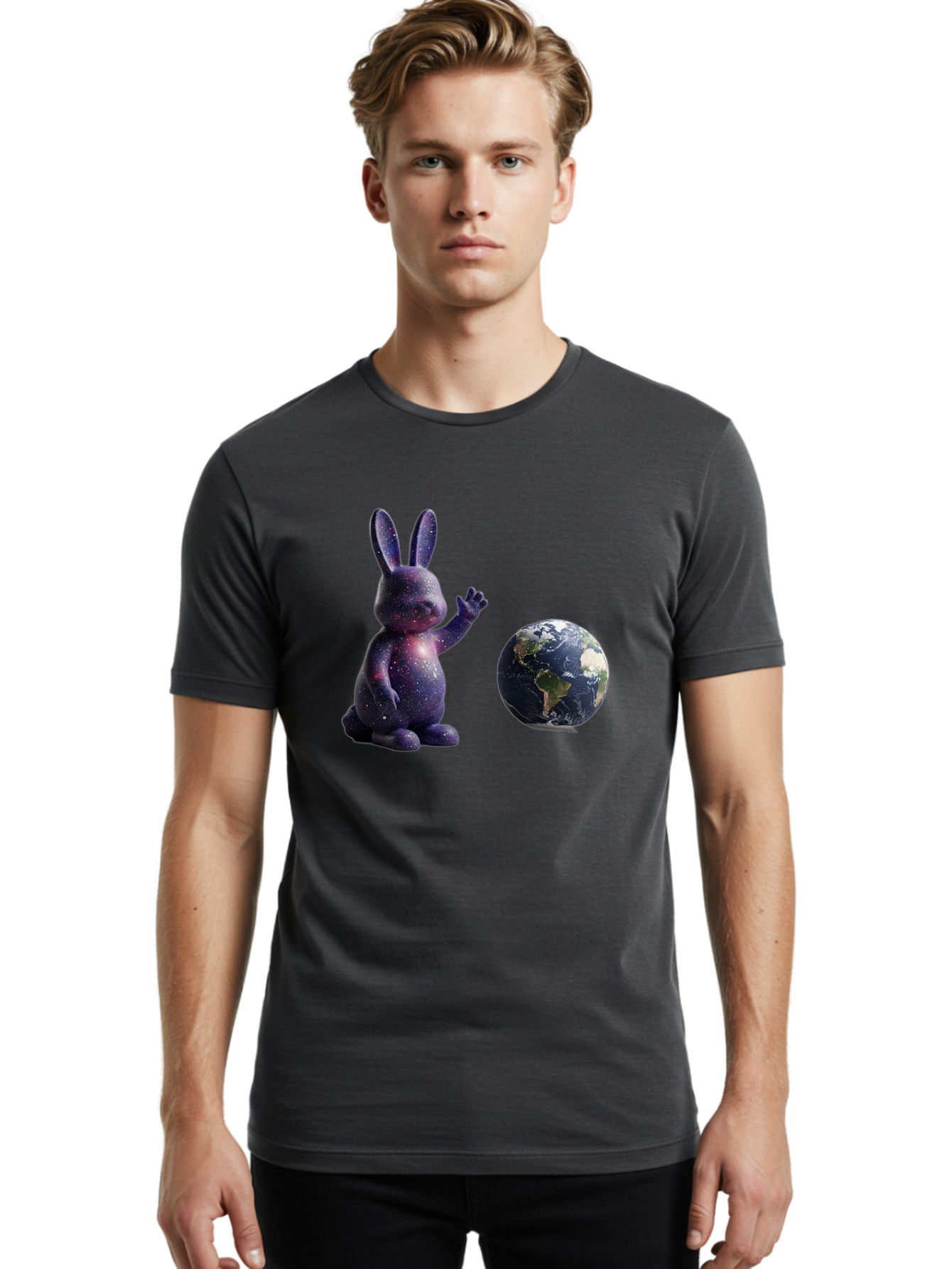 Galaxy-Bunny-6 Men'S Graphic Tee, 100% Cotton, Comfortable Casual Summer Wear, Machine Washable, Vintage Camera, Old Camera, Antique Camera, Black Camera, Classic Photography, Photography Equipment, Nostalgic Device, Film Camera, Camera Art Bai018