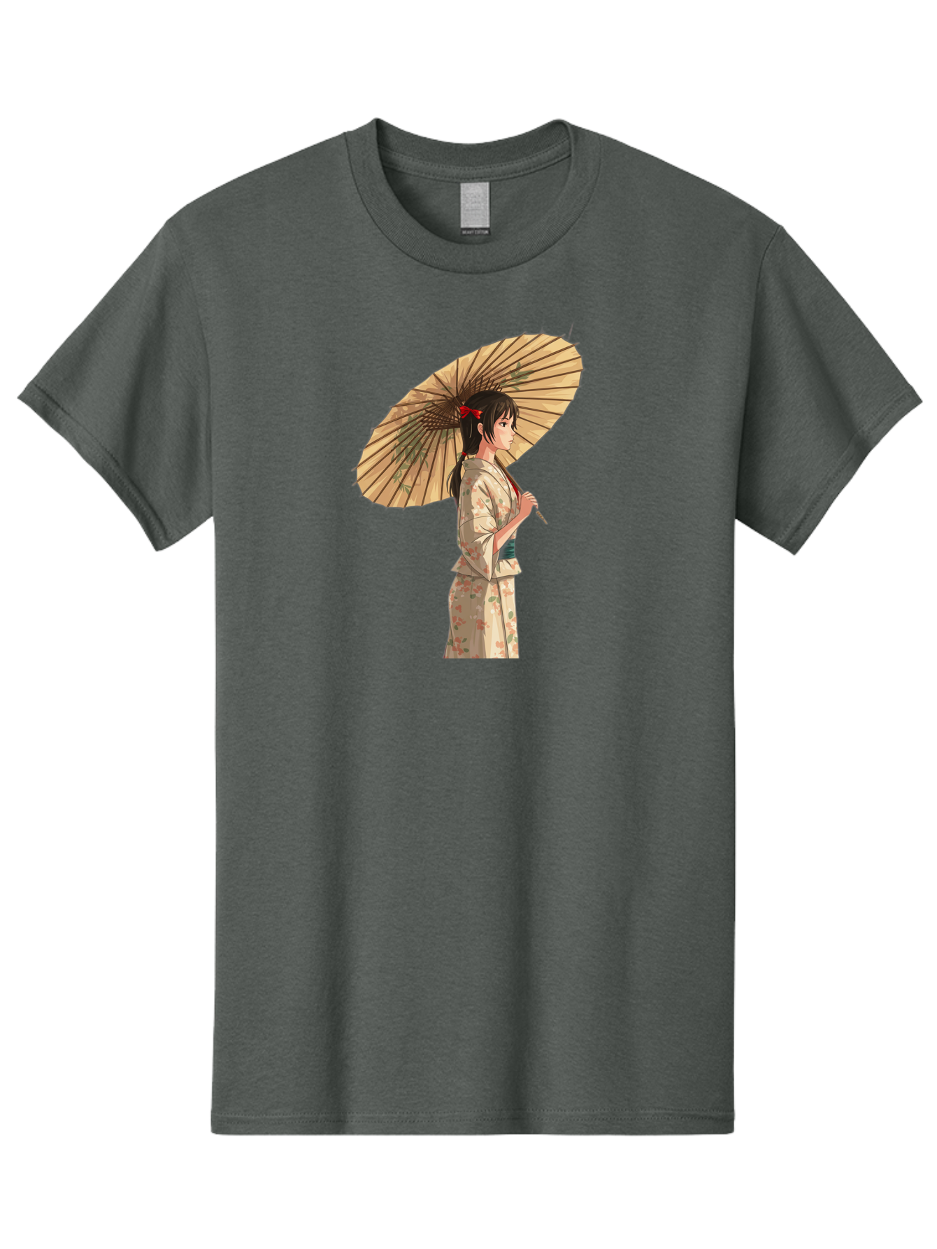Geisha-With-Parasol Men'S Graphic Tee, 100% Cotton, Comfortable Casual Summer Wear, Machine Washable, Vintage Camera, Old Camera, Antique Camera, Black Camera, Classic Photography, Photography Equipment, Nostalgic Device, Film Camera, Bai023