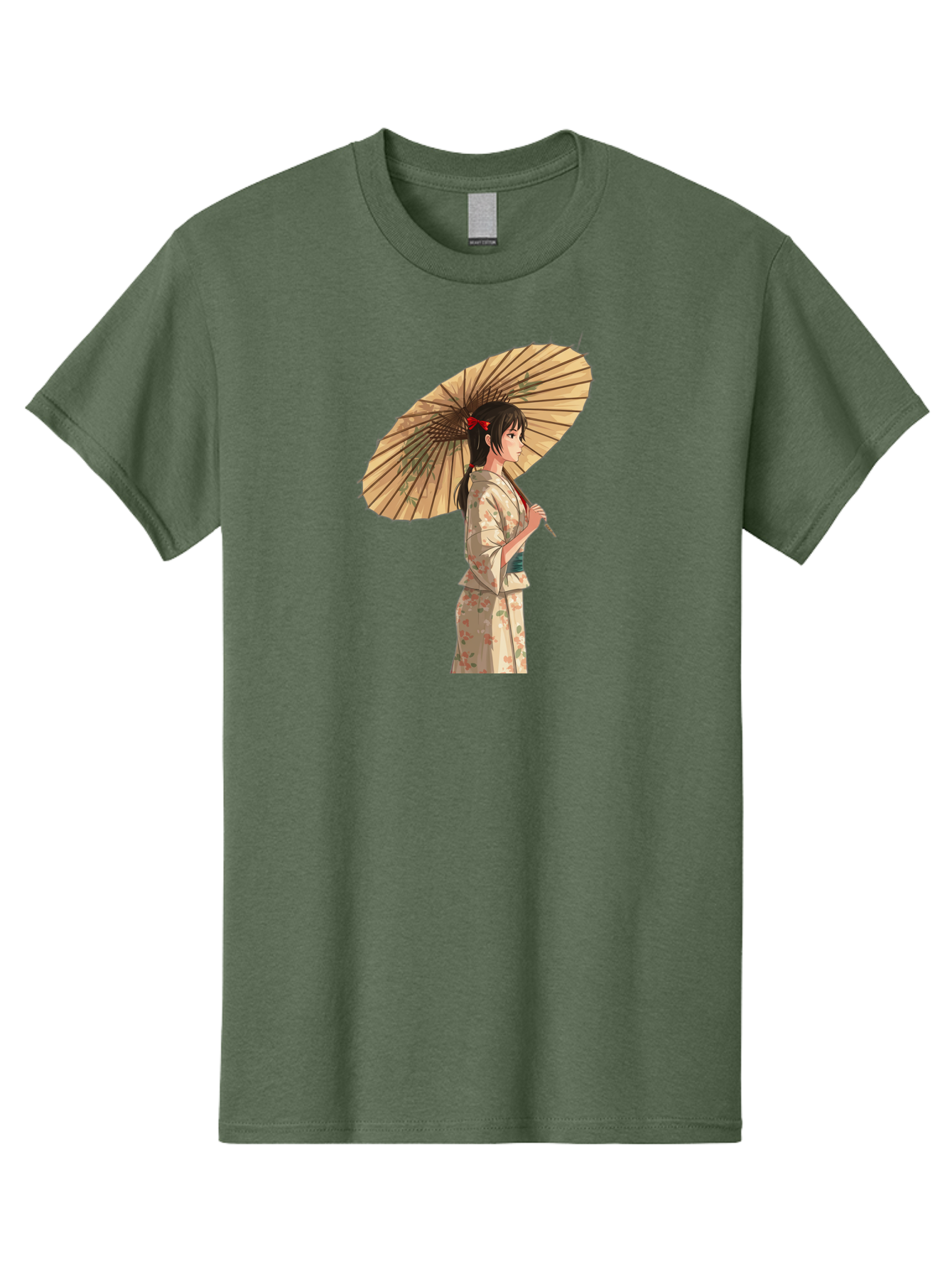 Geisha-With-Parasol Men'S Graphic Tee, 100% Cotton, Comfortable Casual Summer Wear, Machine Washable, Vintage Camera, Old Camera, Antique Camera, Black Camera, Classic Photography, Photography Equipment, Nostalgic Device, Film Camera, Bai023