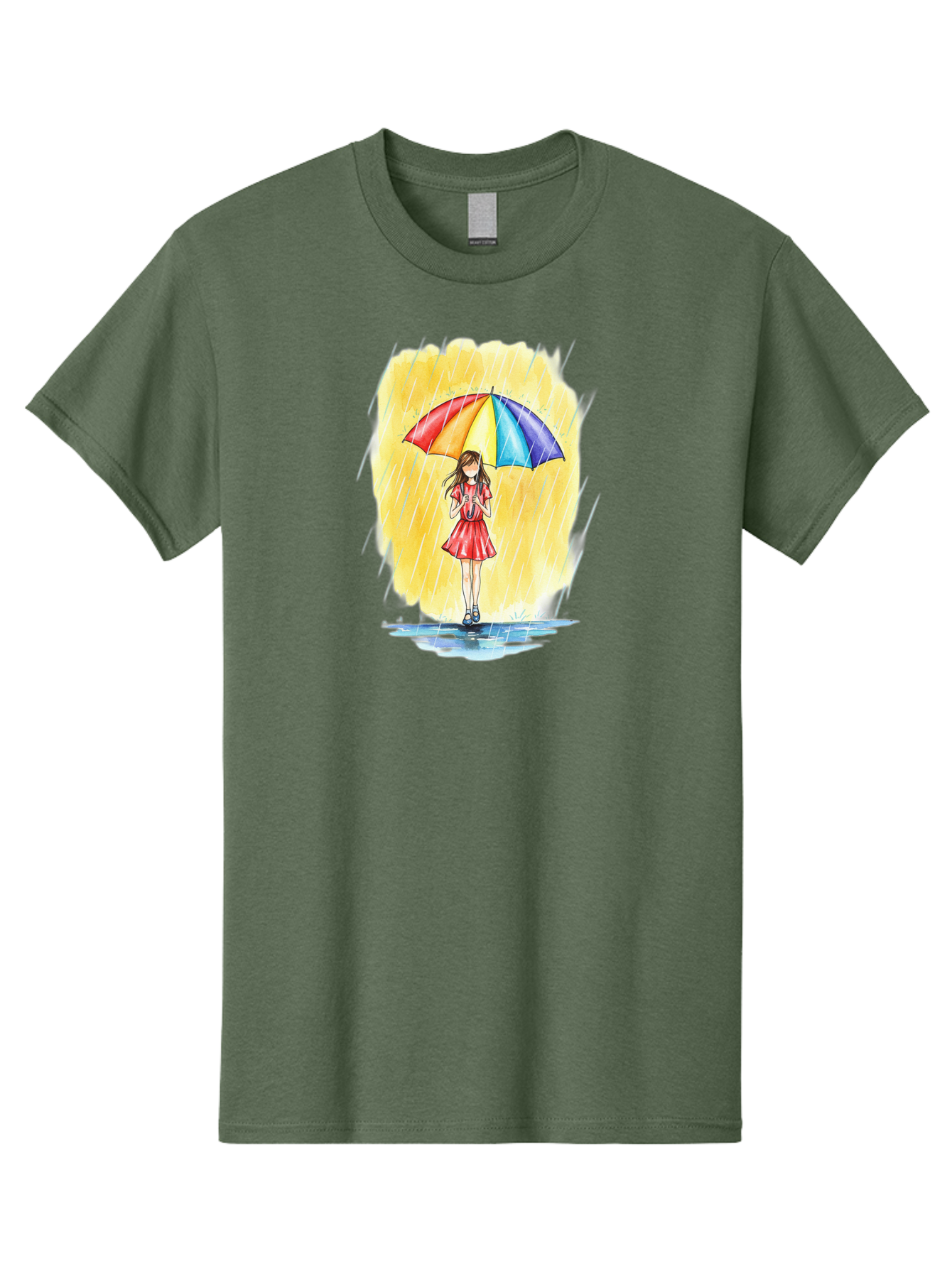 Girl-In-Red-Dress-With-Rainbow-Umbrella Men'S Graphic Tee, 100% Cotton, Comfortable Casual Summer Wear, Machine Washable, Vintage Camera, Old Camera, Antique Camera, Black Camera, Classic Photography, Photography Equipment, Nostalgic Device, Bai027