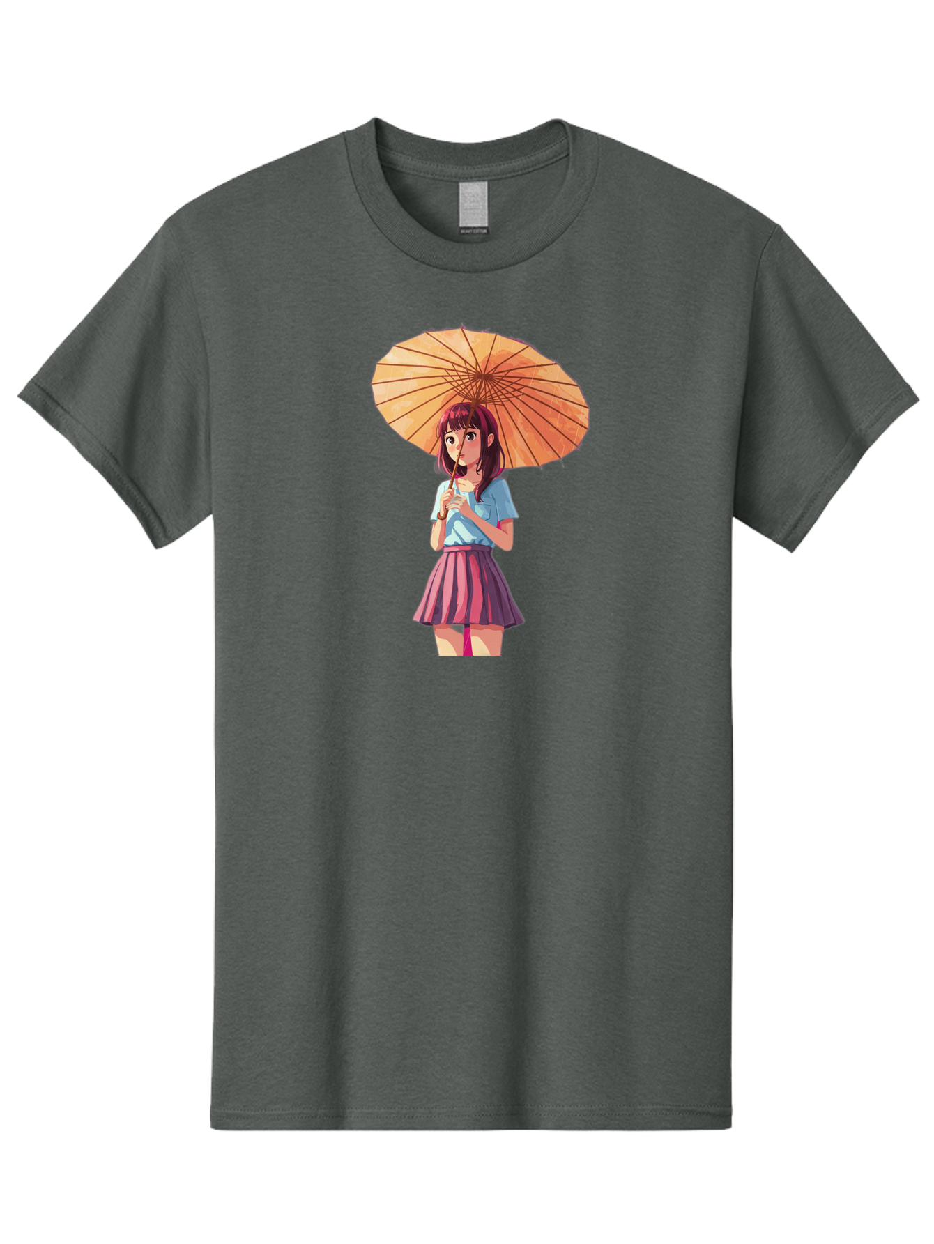 Girl-With-Parasol-1 Men'S Graphic Tee, 100% Cotton, Comfortable Casual Summer Wear, Machine Washable, Vintage Camera, Old Camera, Antique Camera, Black Camera, Classic Photography, Photography Equipment, Nostalgic Device, Film Camera, Bai030