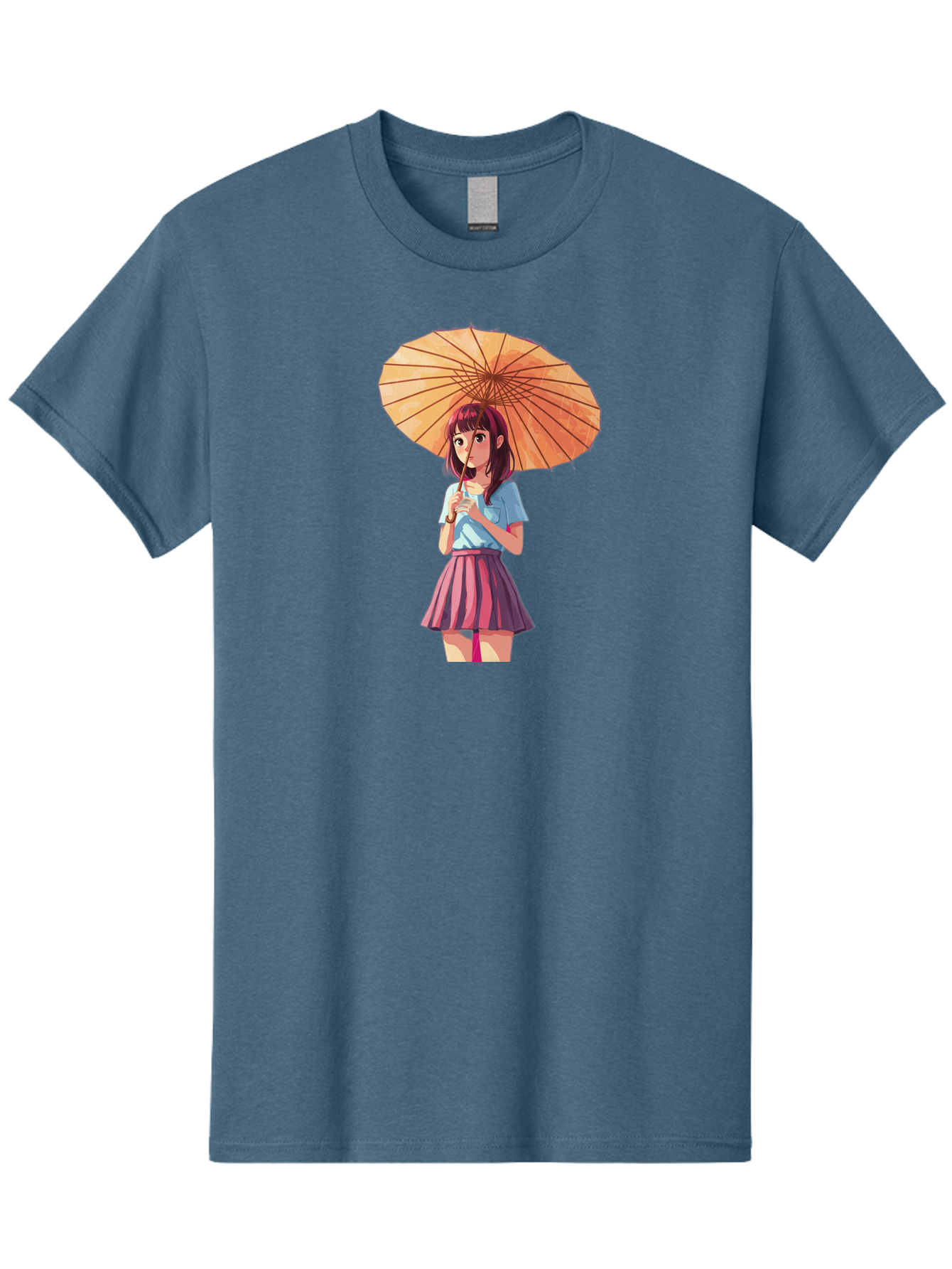 Girl-With-Parasol-1 Men'S Graphic Tee, 100% Cotton, Comfortable Casual Summer Wear, Machine Washable, Vintage Camera, Old Camera, Antique Camera, Black Camera, Classic Photography, Photography Equipment, Nostalgic Device, Film Camera, Bai030