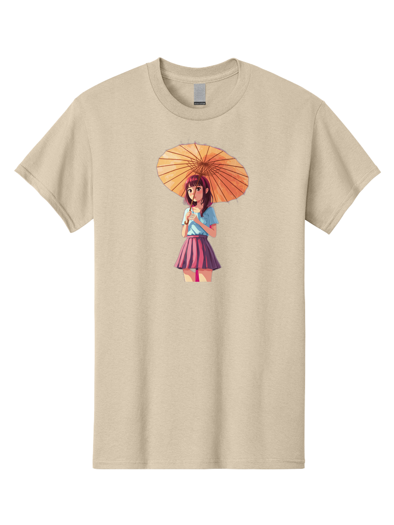 Girl-With-Parasol-1 Men'S Graphic Tee, 100% Cotton, Comfortable Casual Summer Wear, Machine Washable, Vintage Camera, Old Camera, Antique Camera, Black Camera, Classic Photography, Photography Equipment, Nostalgic Device, Film Camera, Bai030