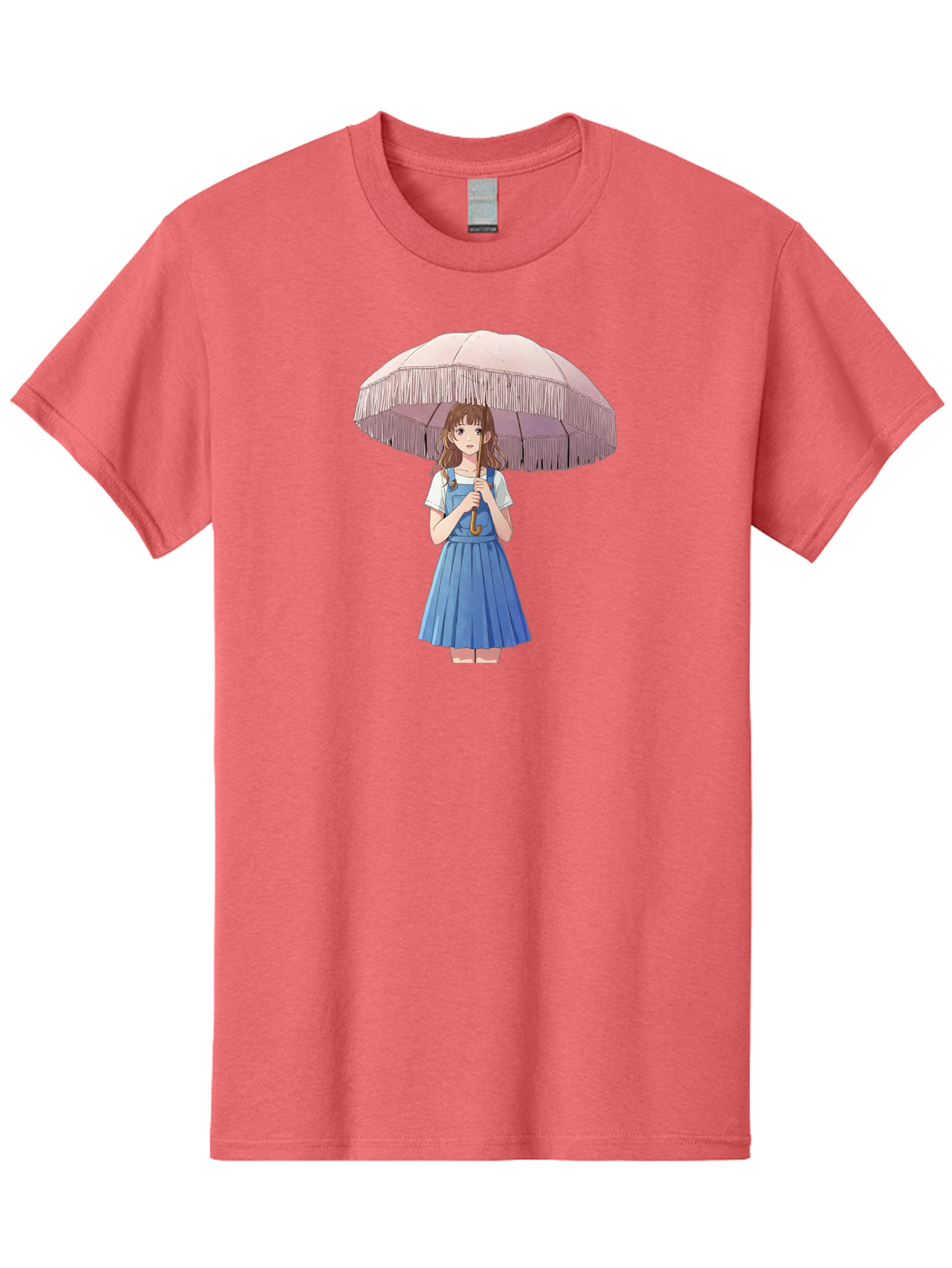 Girl-With-Parasol-2 Men'S Graphic Tee, 100% Cotton, Comfortable Casual Summer Wear, Machine Washable, Vintage Camera, Old Camera, Antique Camera, Black Camera, Classic Photography, Photography Equipment, Nostalgic Device, Film Camera, Bai031