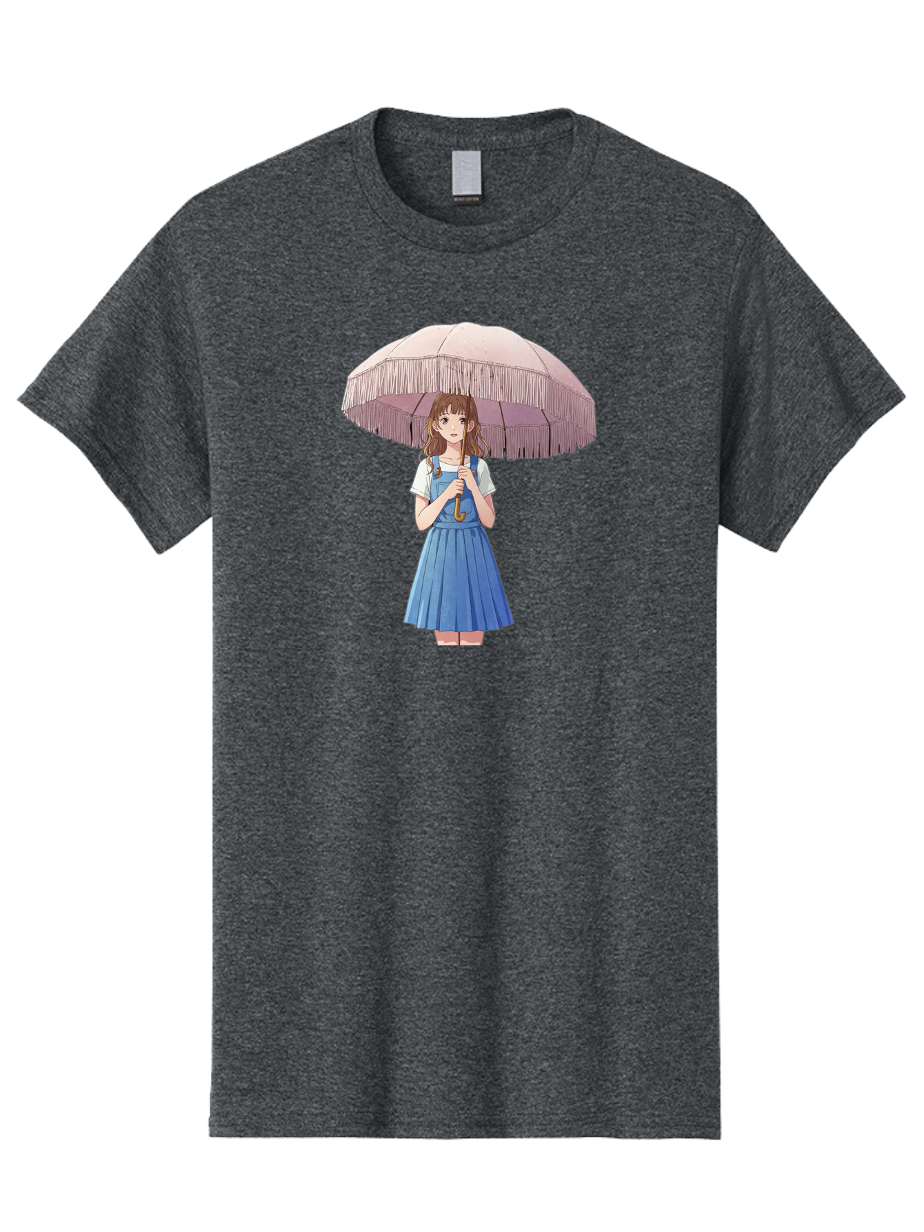 Girl-With-Parasol-2 Men'S Graphic Tee, 100% Cotton, Comfortable Casual Summer Wear, Machine Washable, Vintage Camera, Old Camera, Antique Camera, Black Camera, Classic Photography, Photography Equipment, Nostalgic Device, Film Camera, Bai031