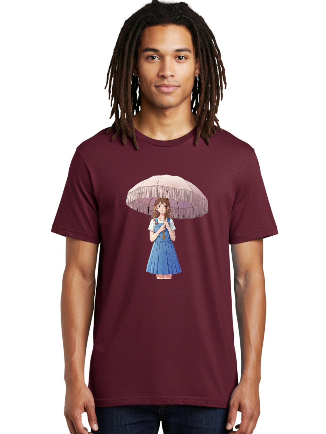 Girl-With-Parasol-2 Men'S Graphic Tee, 100% Cotton, Comfortable Casual Summer Wear, Machine Washable, Vintage Camera, Old Camera, Antique Camera, Black Camera, Classic Photography, Photography Equipment, Nostalgic Device, Film Camera, Bai031