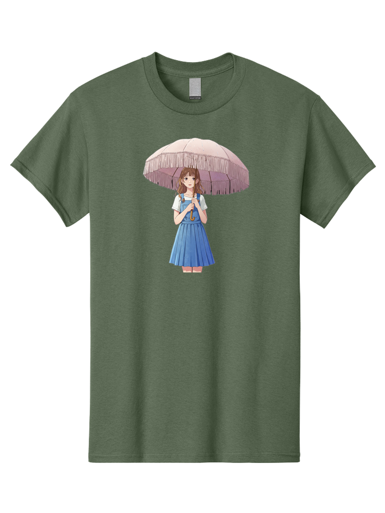 Girl-With-Parasol-2 Men'S Graphic Tee, 100% Cotton, Comfortable Casual Summer Wear, Machine Washable, Vintage Camera, Old Camera, Antique Camera, Black Camera, Classic Photography, Photography Equipment, Nostalgic Device, Film Camera, Bai031