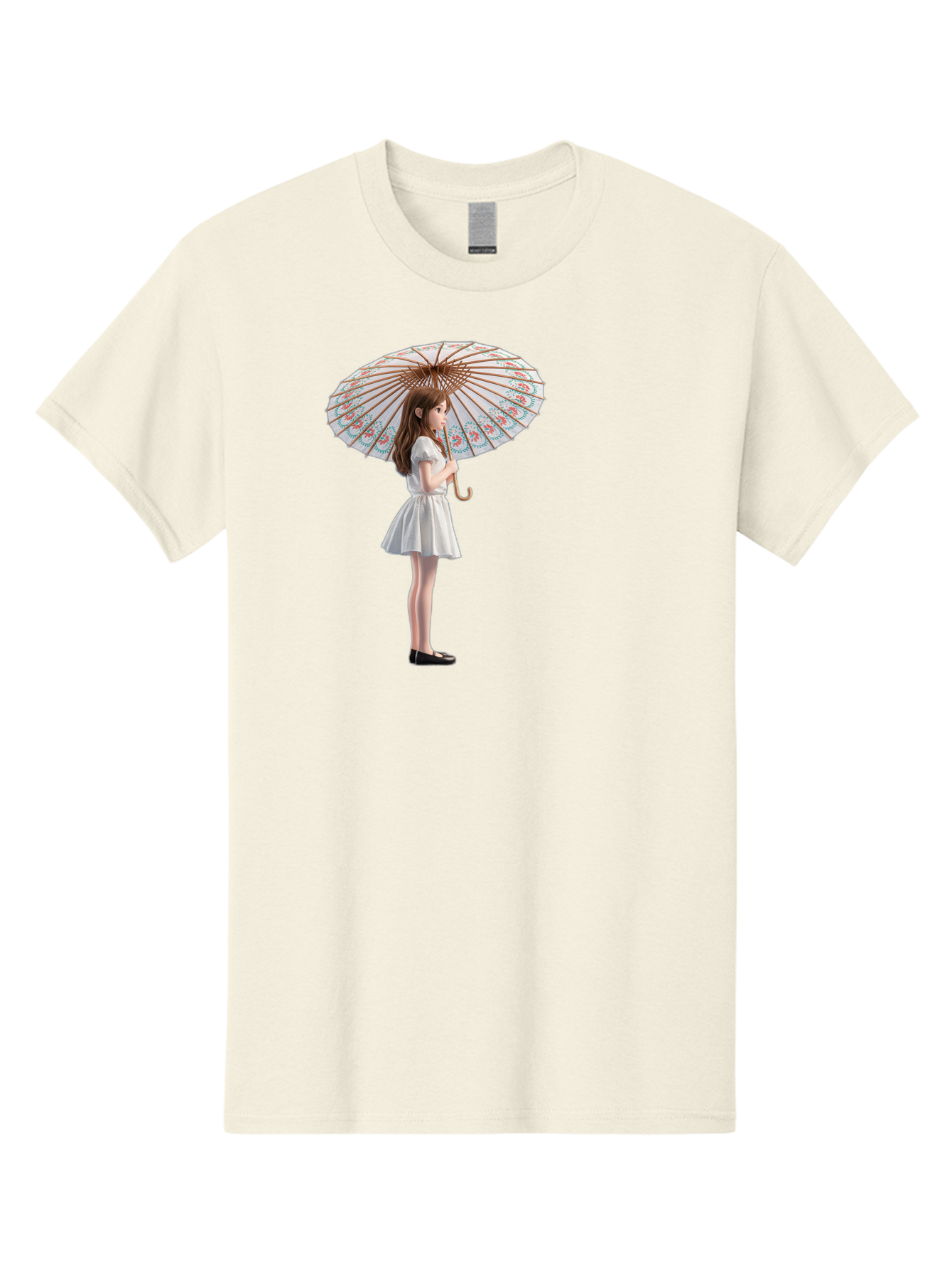 Girl-With-Parasol-3 Men'S Graphic Tee, 100% Cotton, Comfortable Casual Summer Wear, Machine Washable, Vintage Camera, Old Camera, Antique Camera, Black Camera, Classic Photography, Photography Equipment, Nostalgic Device, Film Camera, Bai032
