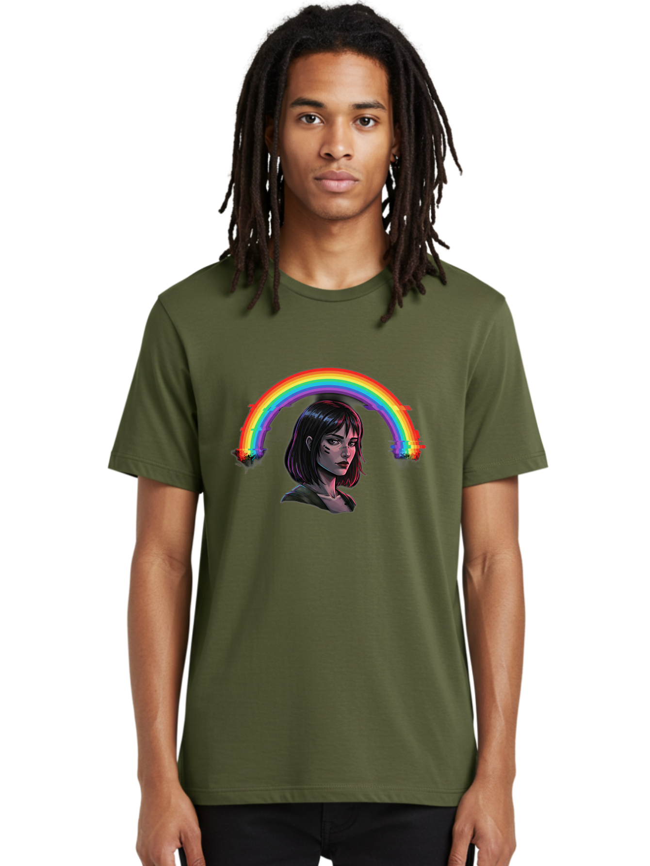 Girl-With-Rainbow Men'S Graphic Tee, 100% Cotton, Comfortable Casual Summer Wear, Machine Washable, Vintage Camera, Old Camera, Antique Camera, Black Camera, Classic Photography, Photography Equipment, Nostalgic Device, Film Camera, Camera Art Bai036