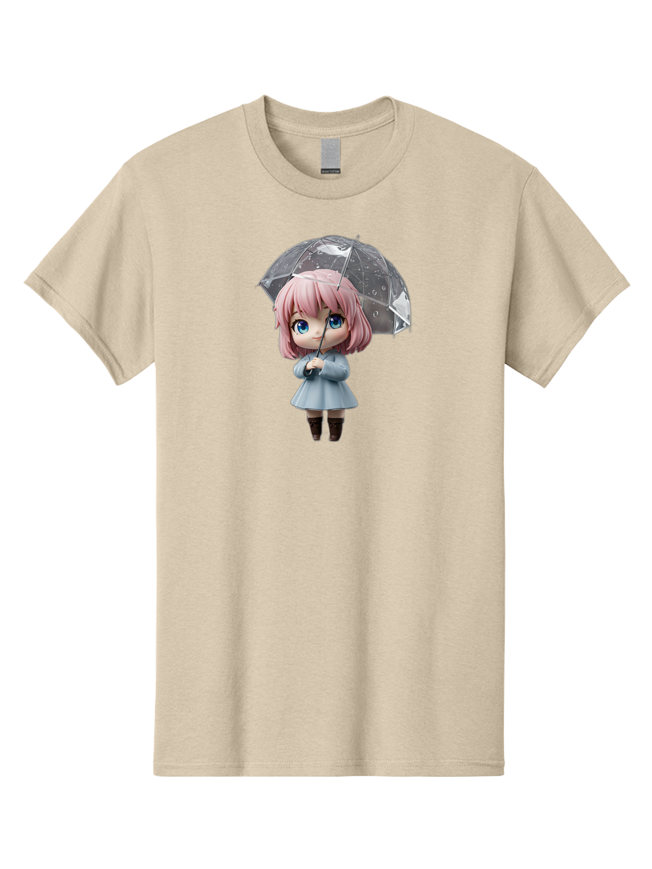 Girl-With-Umbrella-1 Men'S Graphic Tee, 100% Cotton, Comfortable Casual Summer Wear, Machine Washable, Vintage Camera, Old Camera, Antique Camera, Black Camera, Classic Photography, Photography Equipment, Nostalgic Device, Film Camera, Bai037