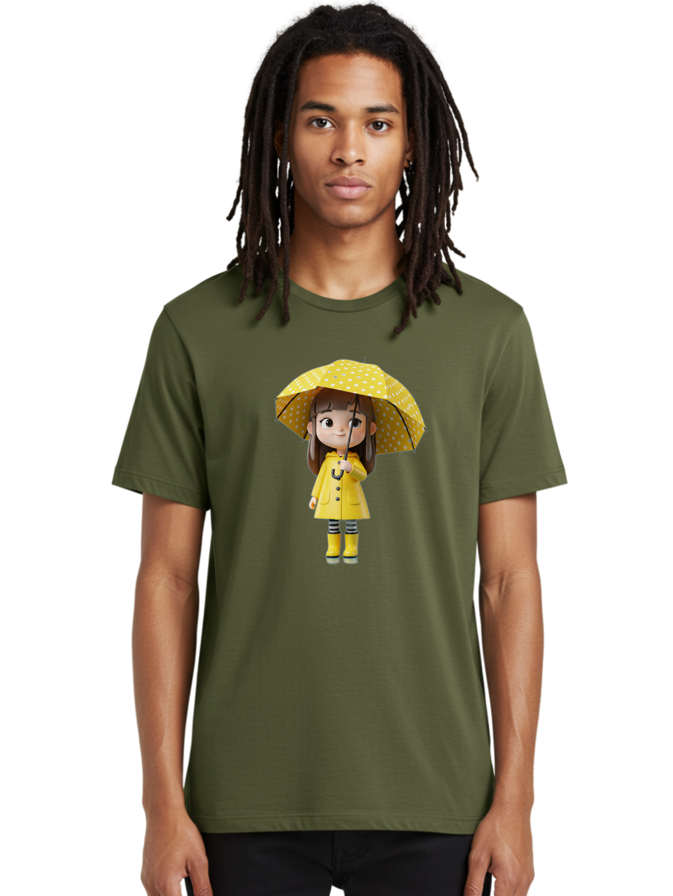 Girl-With-Yellow-Raincoat-And-Umbrella Men'S Graphic Tee, 100% Cotton, Comfortable Casual Summer Wear, Machine Washable, Vintage Camera, Old Camera, Antique Camera, Black Camera, Classic Photography, Photography Equipment, Nostalgic Device, Bai041
