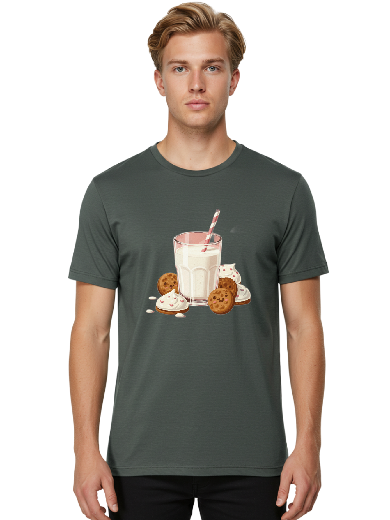 Glass-Of-Milk-With-Cookies Men'S Graphic Tee, 100% Cotton, Comfortable Casual Summer Wear, Machine Washable, Vintage Camera, Old Camera, Antique Camera, Black Camera, Classic Photography, Photography Equipment, Nostalgic Device, Film Camera, Bai042