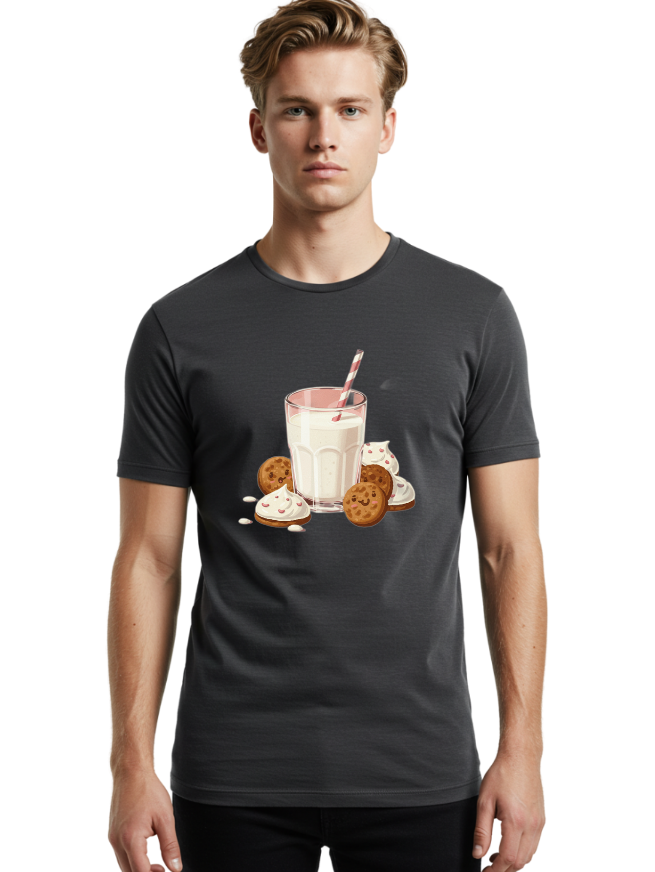 Glass-Of-Milk-With-Cookies Men'S Graphic Tee, 100% Cotton, Comfortable Casual Summer Wear, Machine Washable, Vintage Camera, Old Camera, Antique Camera, Black Camera, Classic Photography, Photography Equipment, Nostalgic Device, Film Camera, Bai042