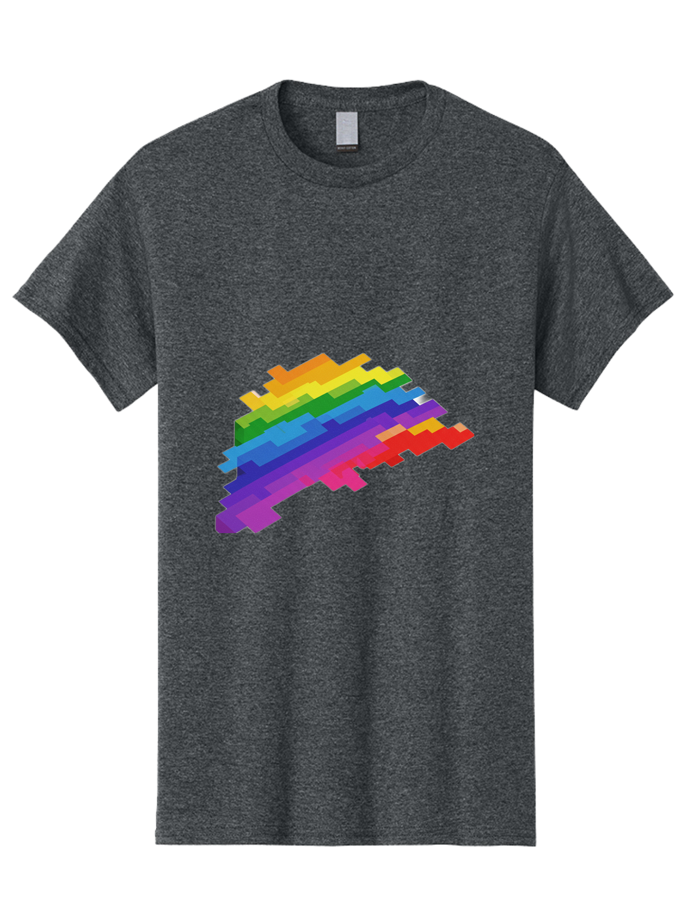 Glitchy-Rainbow Men'S Graphic Tee, 100% Cotton, Comfortable Casual Summer Wear, Machine Washable, Vintage Camera, Old Camera, Antique Camera, Black Camera, Classic Photography, Photography Equipment, Nostalgic Device, Film Camera, Camera Art Bai044