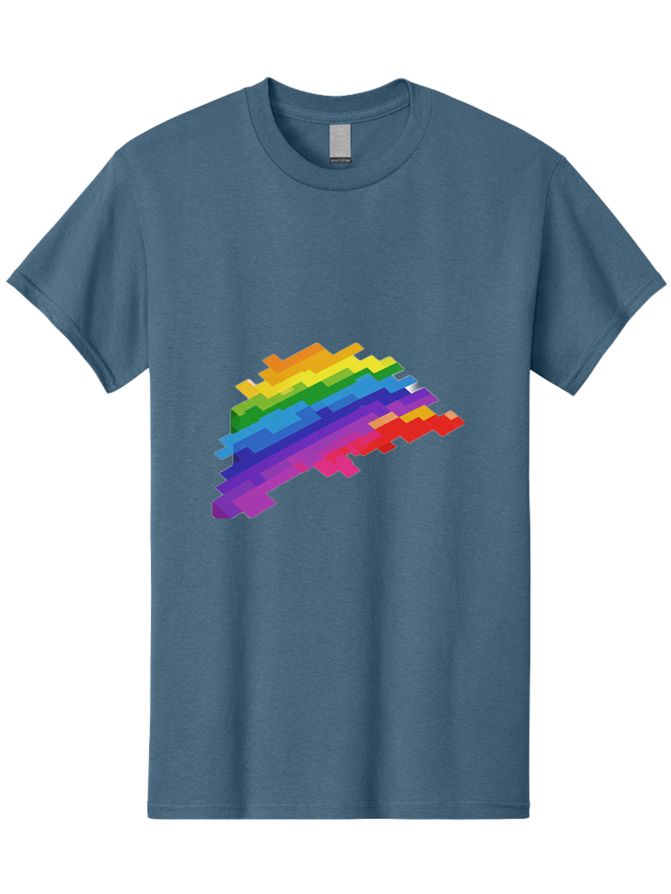 Glitchy-Rainbow Men'S Graphic Tee, 100% Cotton, Comfortable Casual Summer Wear, Machine Washable, Vintage Camera, Old Camera, Antique Camera, Black Camera, Classic Photography, Photography Equipment, Nostalgic Device, Film Camera, Camera Art Bai044