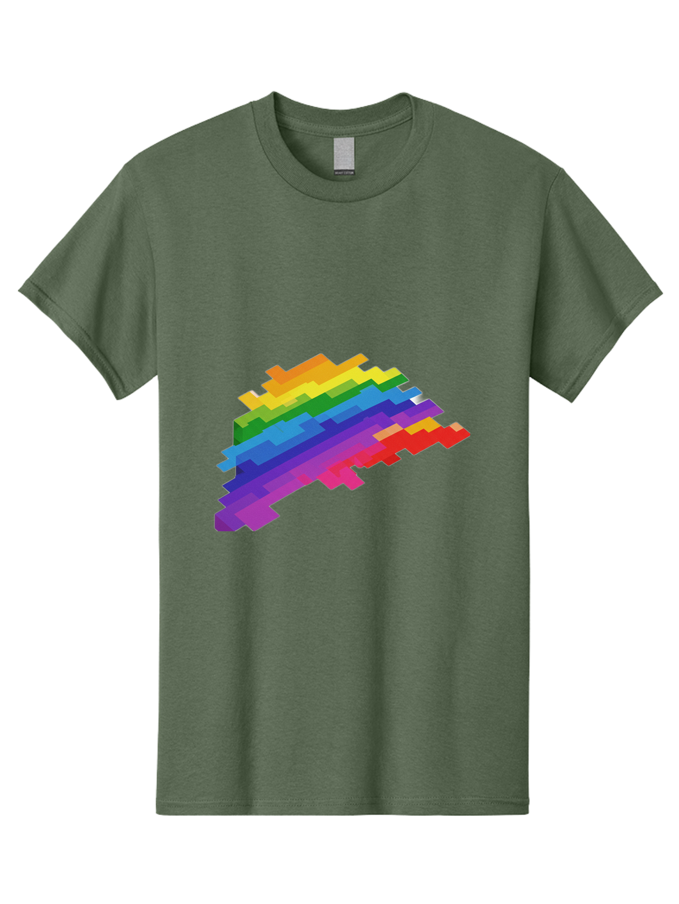 Glitchy-Rainbow Men'S Graphic Tee, 100% Cotton, Comfortable Casual Summer Wear, Machine Washable, Vintage Camera, Old Camera, Antique Camera, Black Camera, Classic Photography, Photography Equipment, Nostalgic Device, Film Camera, Camera Art Bai044