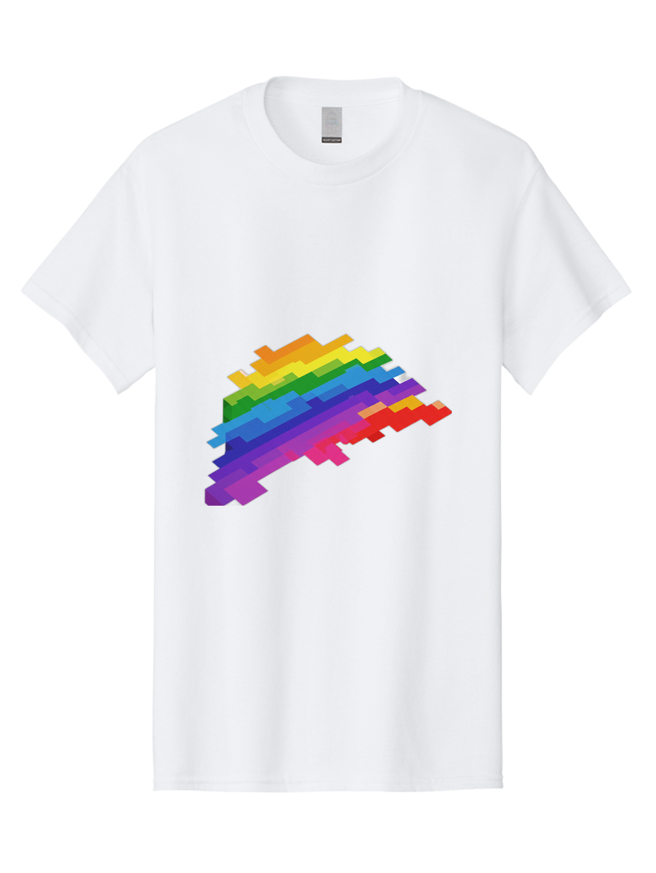 Glitchy-Rainbow Men'S Graphic Tee, 100% Cotton, Comfortable Casual Summer Wear, Machine Washable, Vintage Camera, Old Camera, Antique Camera, Black Camera, Classic Photography, Photography Equipment, Nostalgic Device, Film Camera, Camera Art Bai044