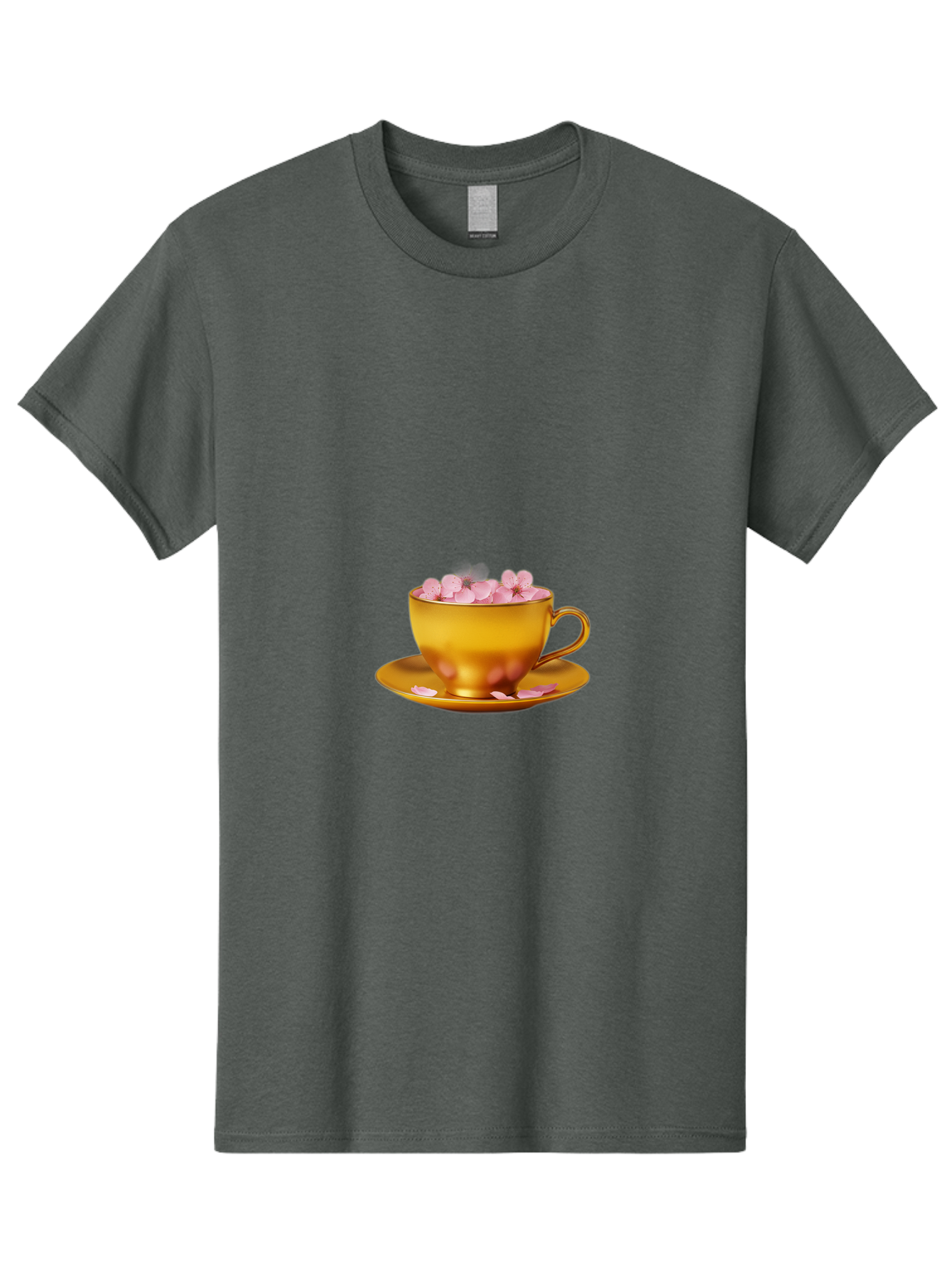 Golden-Cup-With-Petals Men'S Graphic Tee, 100% Cotton, Comfortable Casual Summer Wear, Machine Washable, Vintage Camera, Old Camera, Antique Camera, Black Camera, Classic Photography, Photography Equipment, Nostalgic Device, Film Camera, Bai059