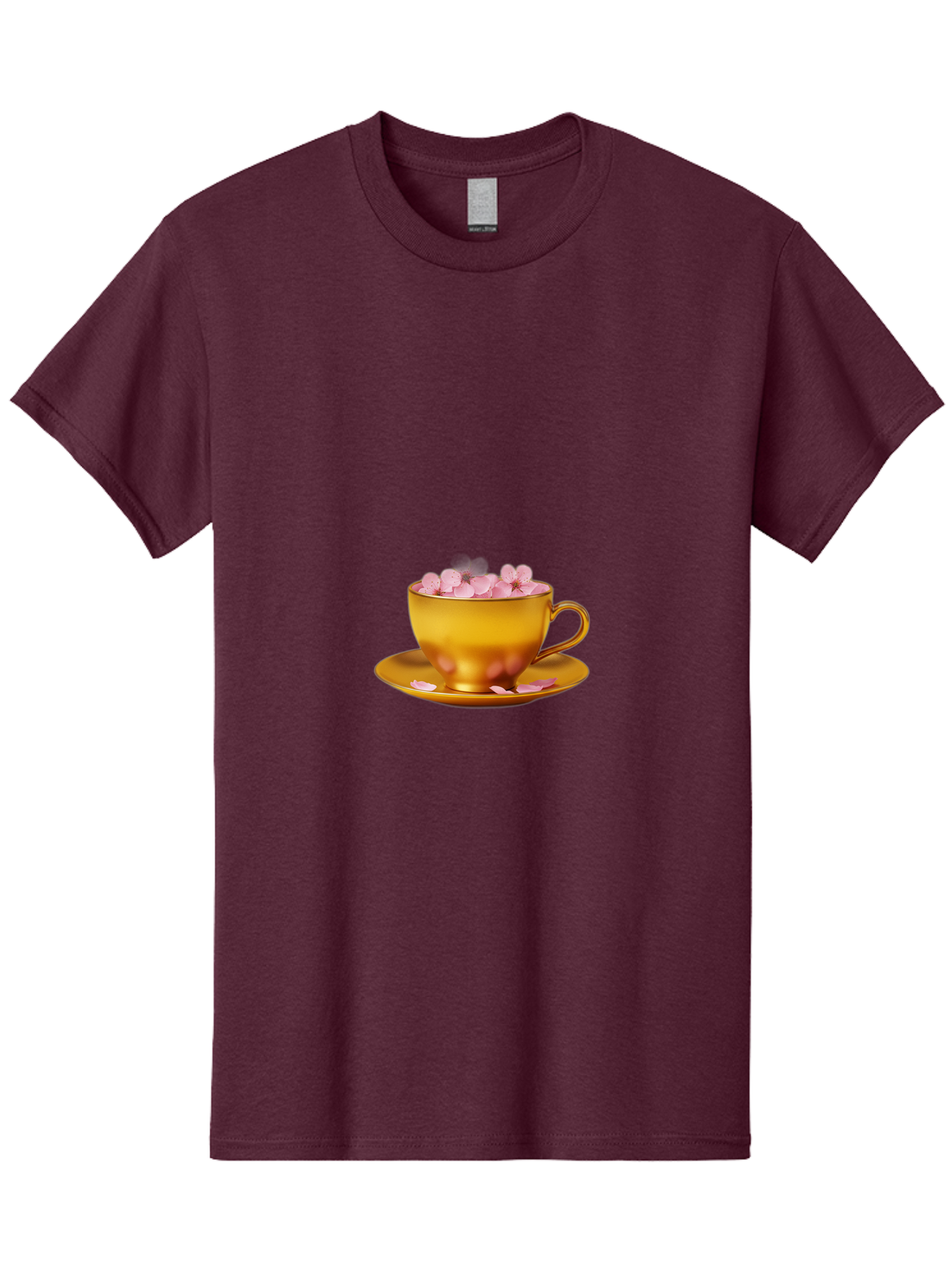 Golden-Cup-With-Petals Men'S Graphic Tee, 100% Cotton, Comfortable Casual Summer Wear, Machine Washable, Vintage Camera, Old Camera, Antique Camera, Black Camera, Classic Photography, Photography Equipment, Nostalgic Device, Film Camera, Bai059